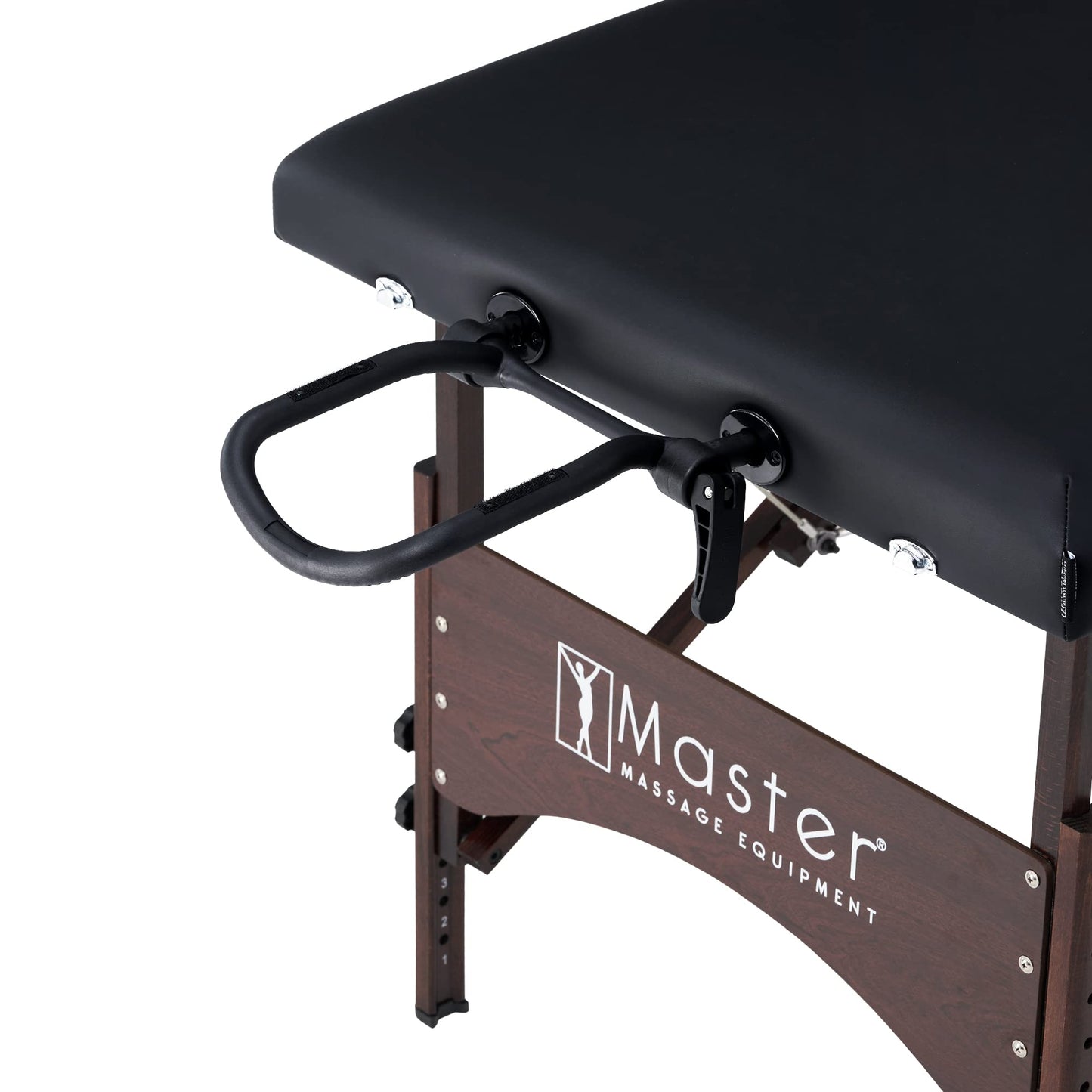 Master Massage 28" Argo Portable Massage Table - Black with Walnut Legs - Versatile Spa Bed for Massage Exercise Beauty Tattoo Lash Treatments