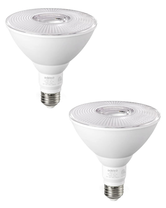 EDISHINE Christmas PAR38 Blue LED Flood Light Bulbs, Dimmable, 18W (120W Equivalent), E26 Base, ETL Listed, 2 Pack