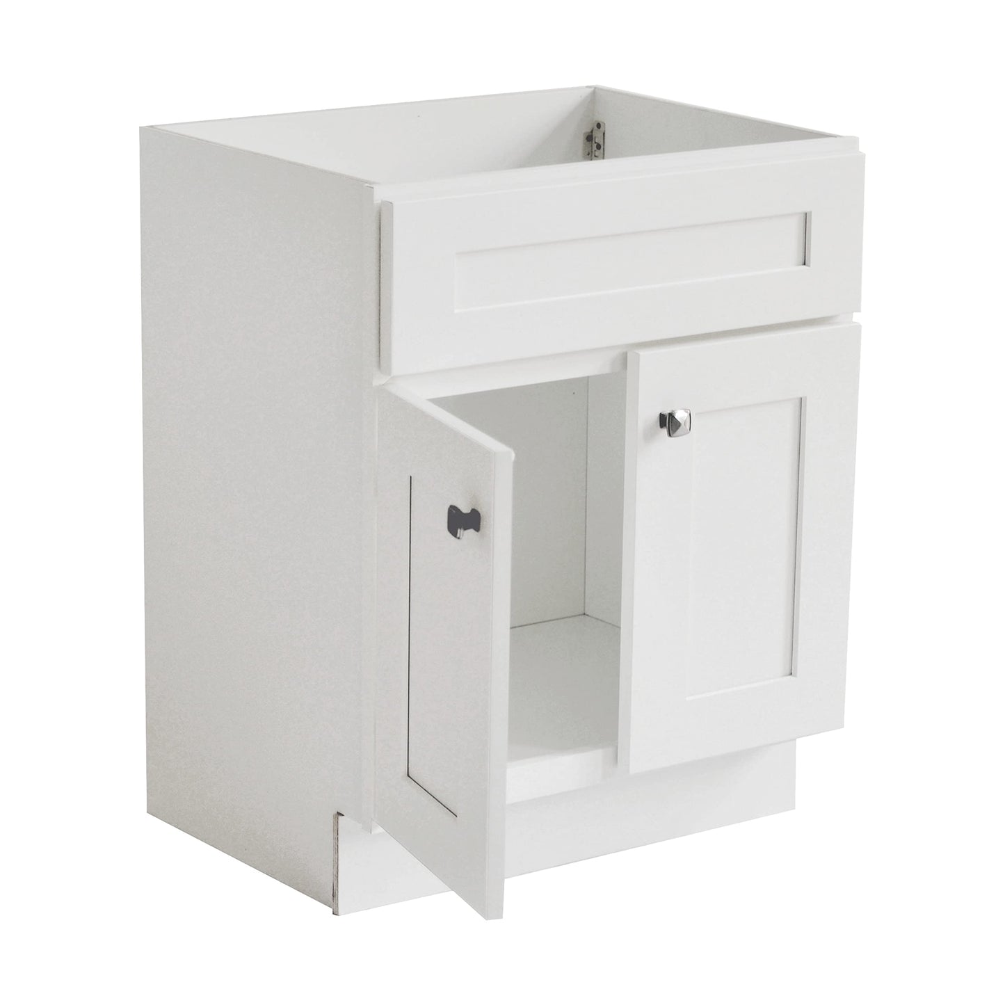 Brookings 24 Inch Bathroom Vanity, Ready to Assemble, Solid Wood, Sherwin Williams® White – Design House, 586925