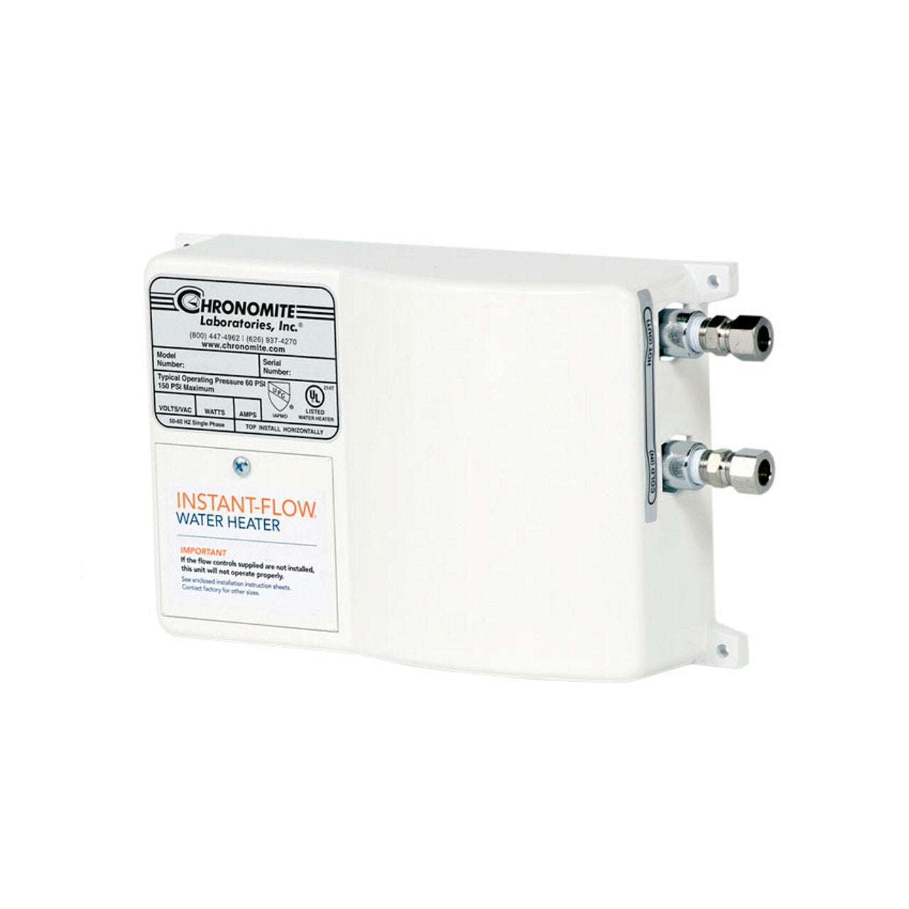 Chronomite SR-30/277 HTR 277-Volt 30-Amp SR Series Instant-Flow Standard Flow Tankless Water Heater