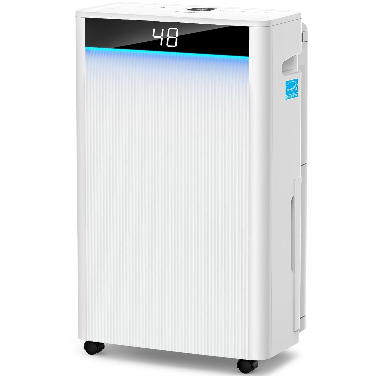 KeepGlad 80 Pints Energy Star Dehumidifier, 5,000 Sq.Ft for Whole Home & Basement, Compressor Dehumidifier with Drain Hose, Advanced Humidity & Moisture Control, Smart Auto Comfort Mode, Quiet