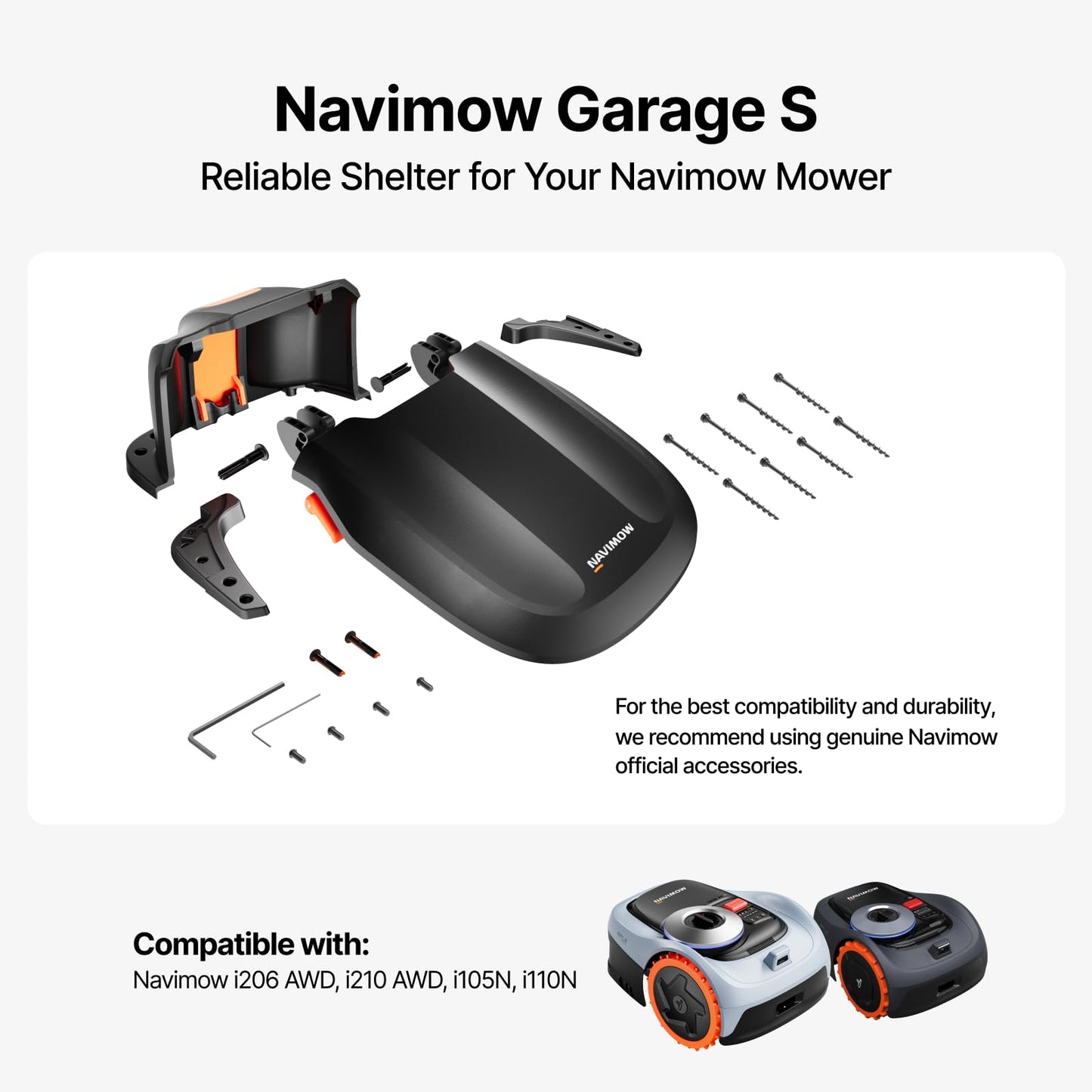 Segway Navimow Garage S for i206 AWD, i210 AWD, i105N and i110N Robot Lawn Mower