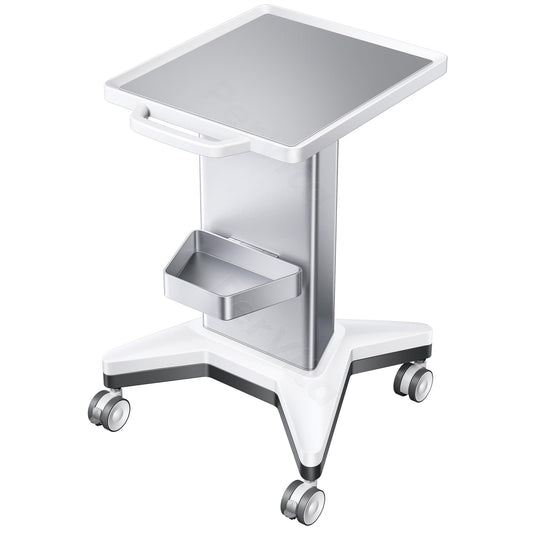 Medical Utility Cart with 4 Swivel Wheels, 100 lbs Capacity for PSP10/PSP15 Shockwave Machines, Beauty, Medical, Office & Home Use Equipment, 15.7x17.3 in Non-Slip Platform & Gel Tray