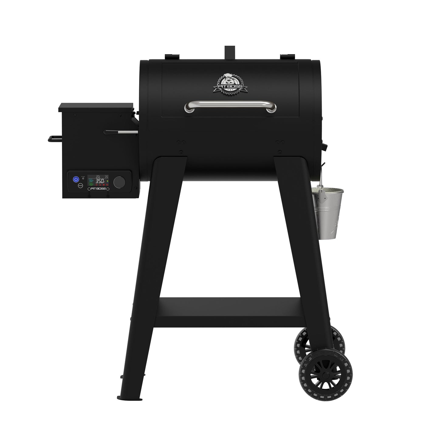 Pit Boss 500 FB2 Series Wood Pellet Grill & Smoker with Flame Broiler and LCD Digital Controller, 518-Sq. In. Cooking Space, 180°F to 500°F Temperature Range, Meat Probe, 5 lb. Pellet Hopper, Black