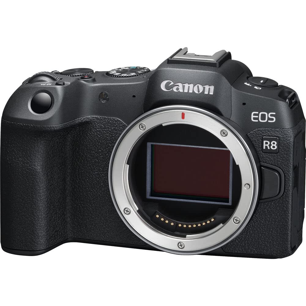 Canon EOS R8 Mirrorless Camera | 24.2MP Full Frame Sensor 4K 60p Video | Compact Lightweight Hybrid Camera for Travel and Content (5803C002) + Canon RF 50mm f/1.8 STM Lens + 64GB Card + Bag