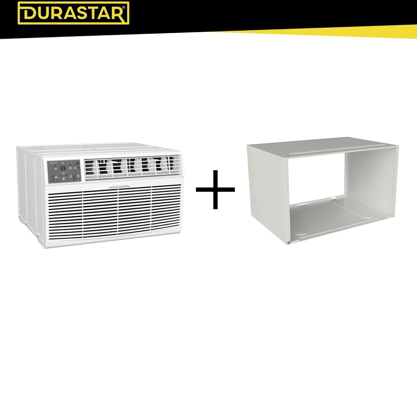 Durastar DRTHC142XNA1 14,000 BTU 208 / 230V Through the Wall Air Conditioner with 10600 BTU Supplemental Heating and Remote Control - White