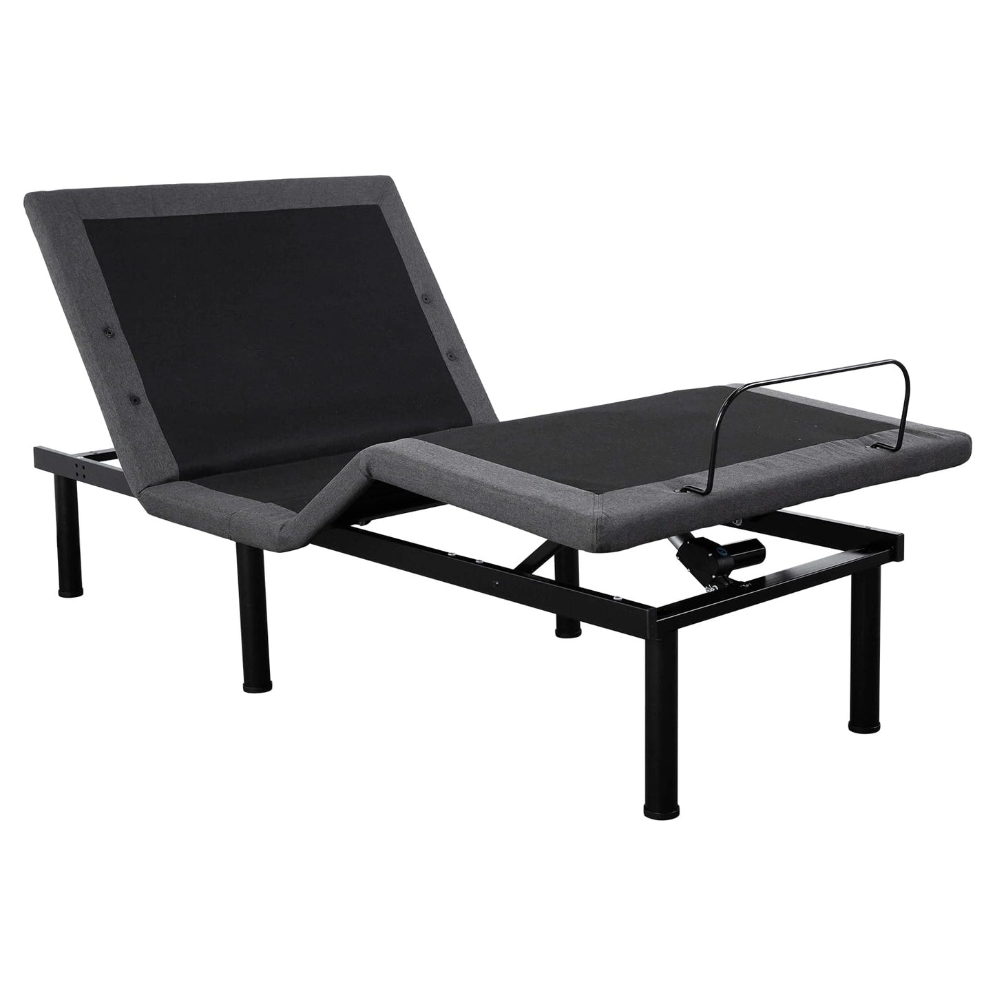 Garvee Twin XL Adjustable Bed Frame with Massage - Electric Bed Base with Head & Foot Incline, LED Under-Bed Night Light, 4 Height-Adjustable Legs, Wireless Remote, Zero/Anti-Snore/Memory Presets