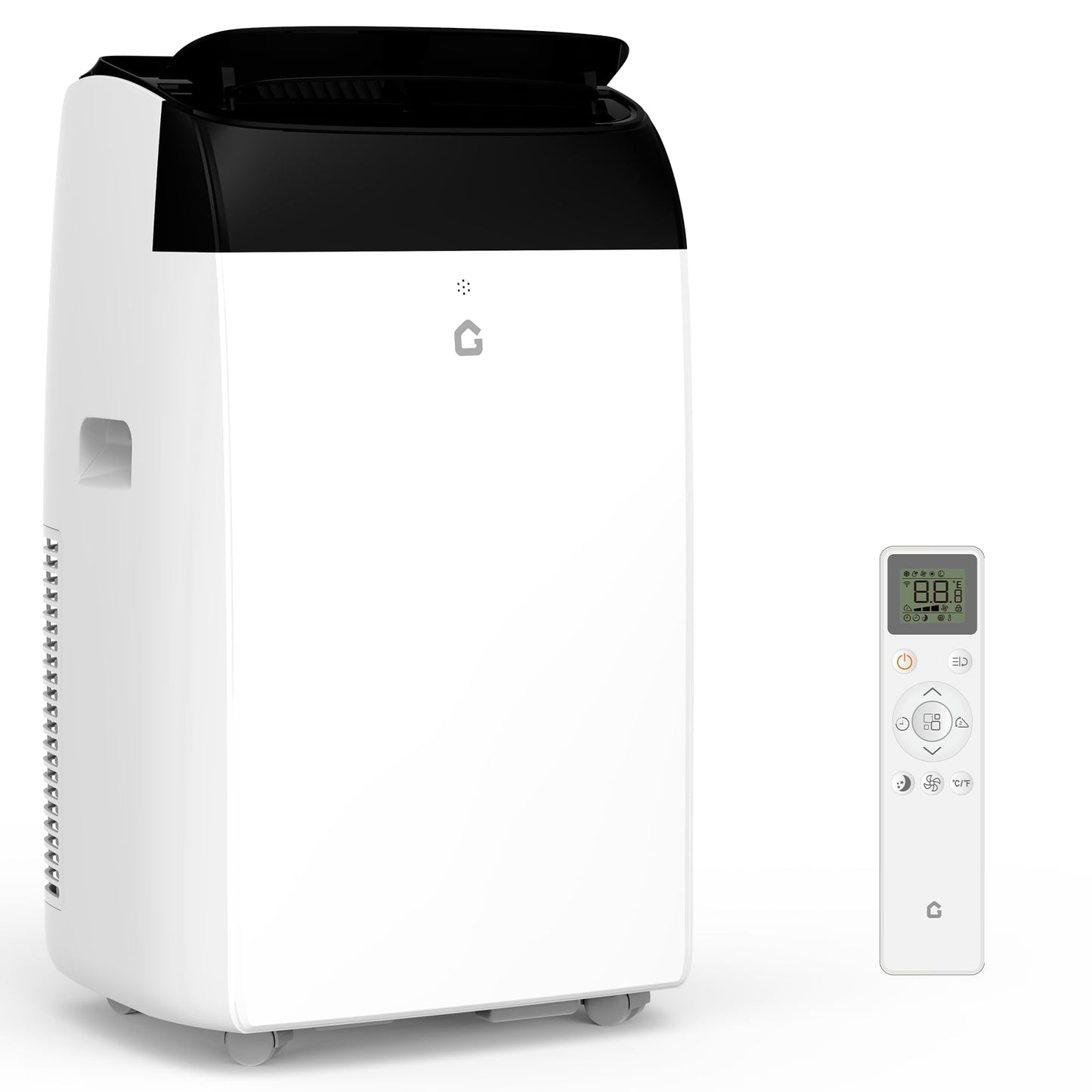 GarveeTech 14,000 BTU Portable Air Conditioner with Dehumidifier & Fan, Quiet Portable AC Units for Rooms, Remote, Timer, Auto Swing, Room Air Conditioner Cools Up to 750 Sq.Ft., Black Top