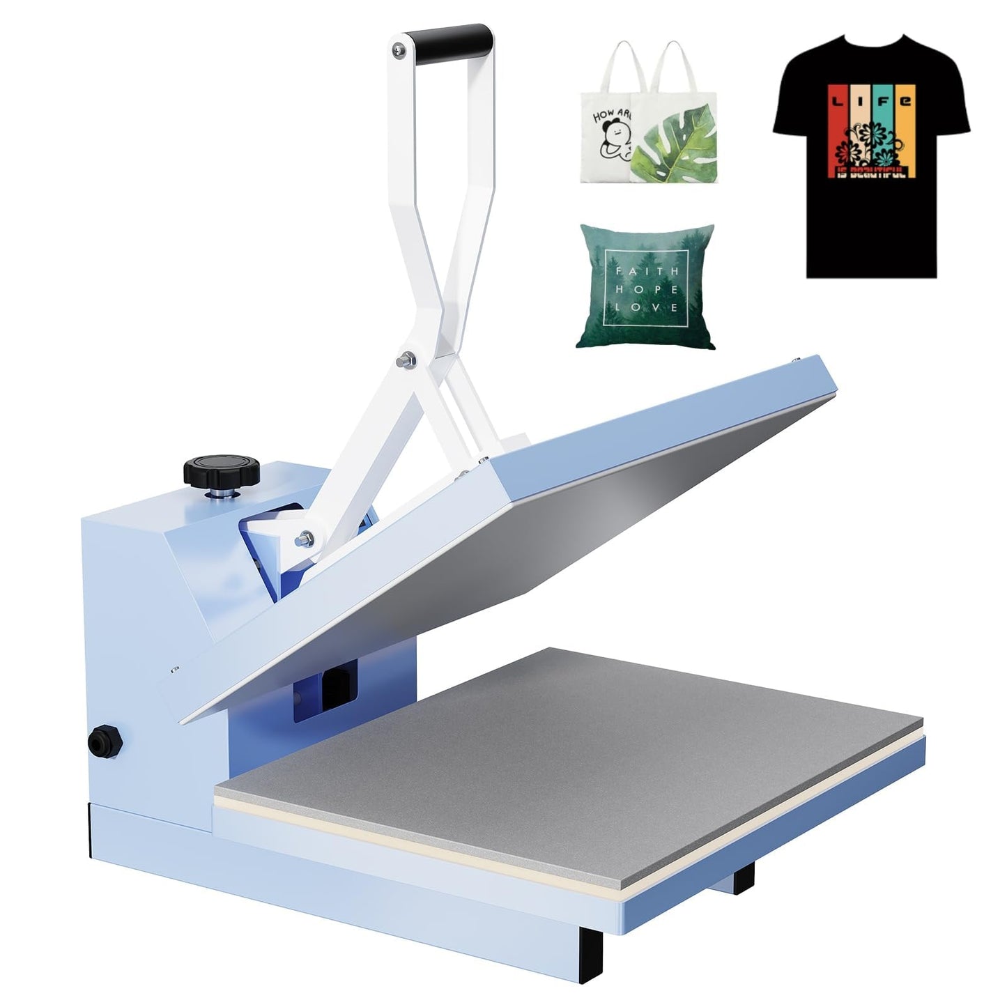 Digital Heat Press Machine 16x20, Fast Heating Heat Press Automatic Industrial Sublimation Printer for Clothes, T-Shirts, Canvas Bags, Commercial/Home Use