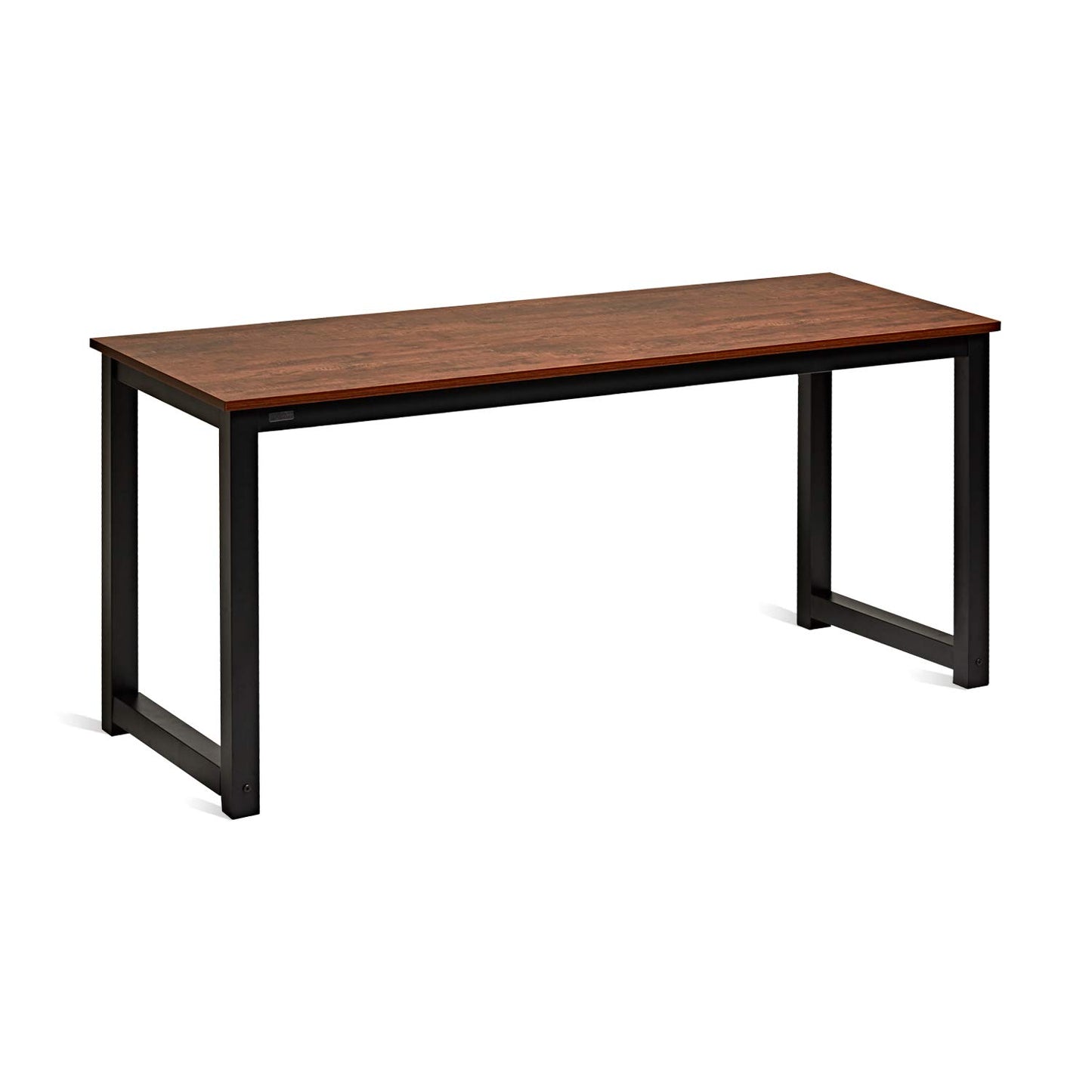 Decoholic 63 Inch Computer Desk, Home & Office PC Laptop Study Writing Table Workstation with Leg Bars, Modern Simple Industrial Style, Rustic Brown