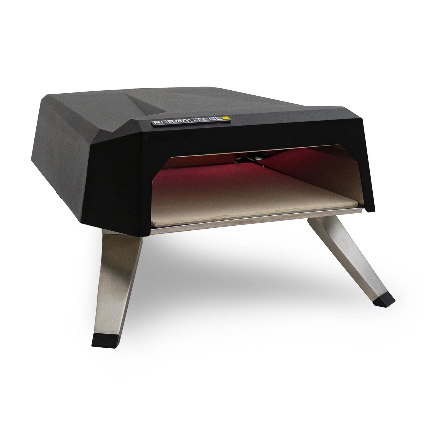 Permasteel 12-Inch Gas Pizza Oven with Cover | Outdoor Pizza Oven, Portable Gas Pizza Oven for Outside, PO-40001-BK, Propane Pizza Oven, Custom Backyard Pizza Maker