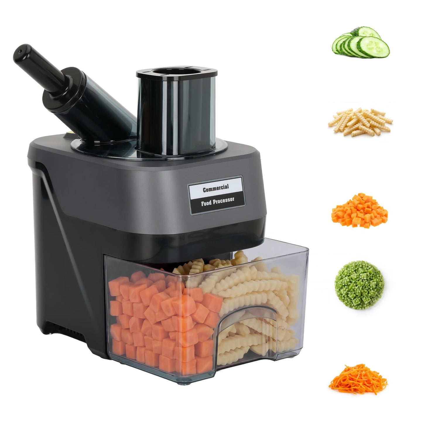 5-In-1 Electric Vegetable Chopper,Commercial Food Dicer,Veggie Food Dicer for Dicing, Slicing, Grating and Julienning,Multifunctional Food Cutter for Commercial and Home Use