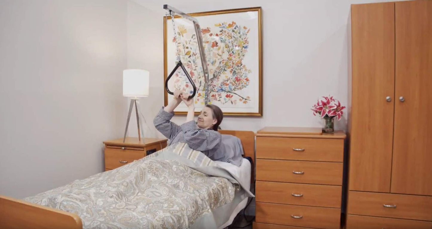 Lumex 2800A Versa-Helper Trapeze Bar for Bed Mobility, Chrome, Medical Assist Handle, Optional 2840A Floor Stand (Sold Seperately)