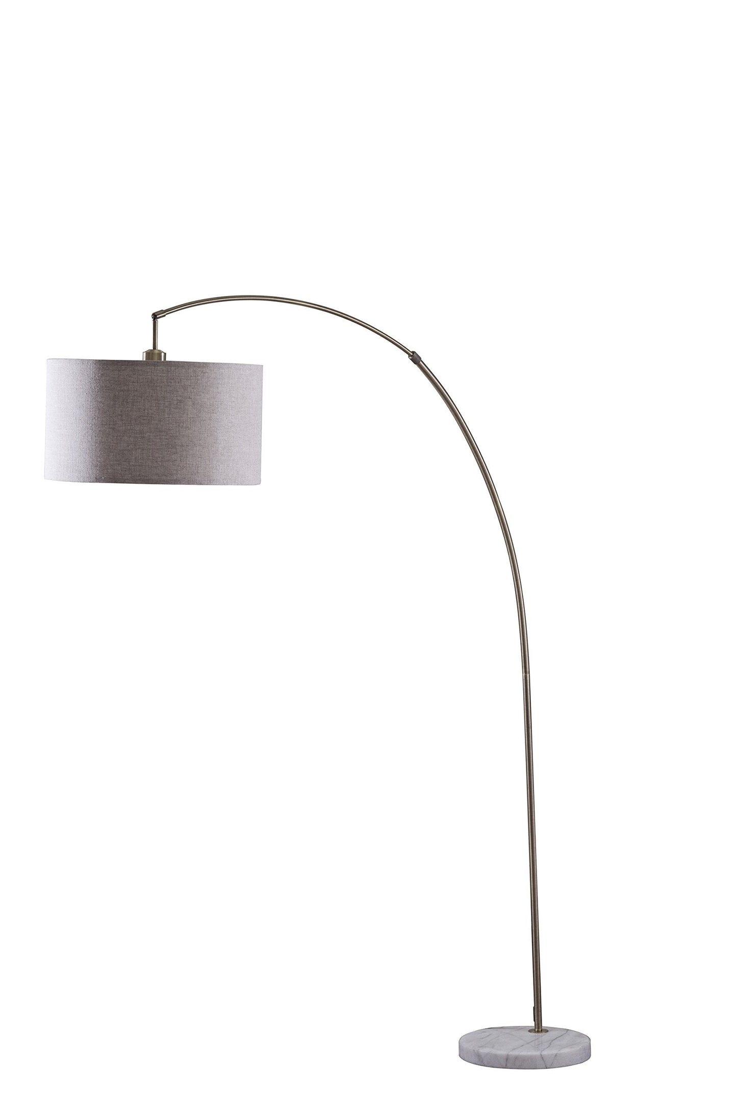 ORE International 6931AB Floor Lamp, 86in Antique Gold with White Marble Base, Metal Construction