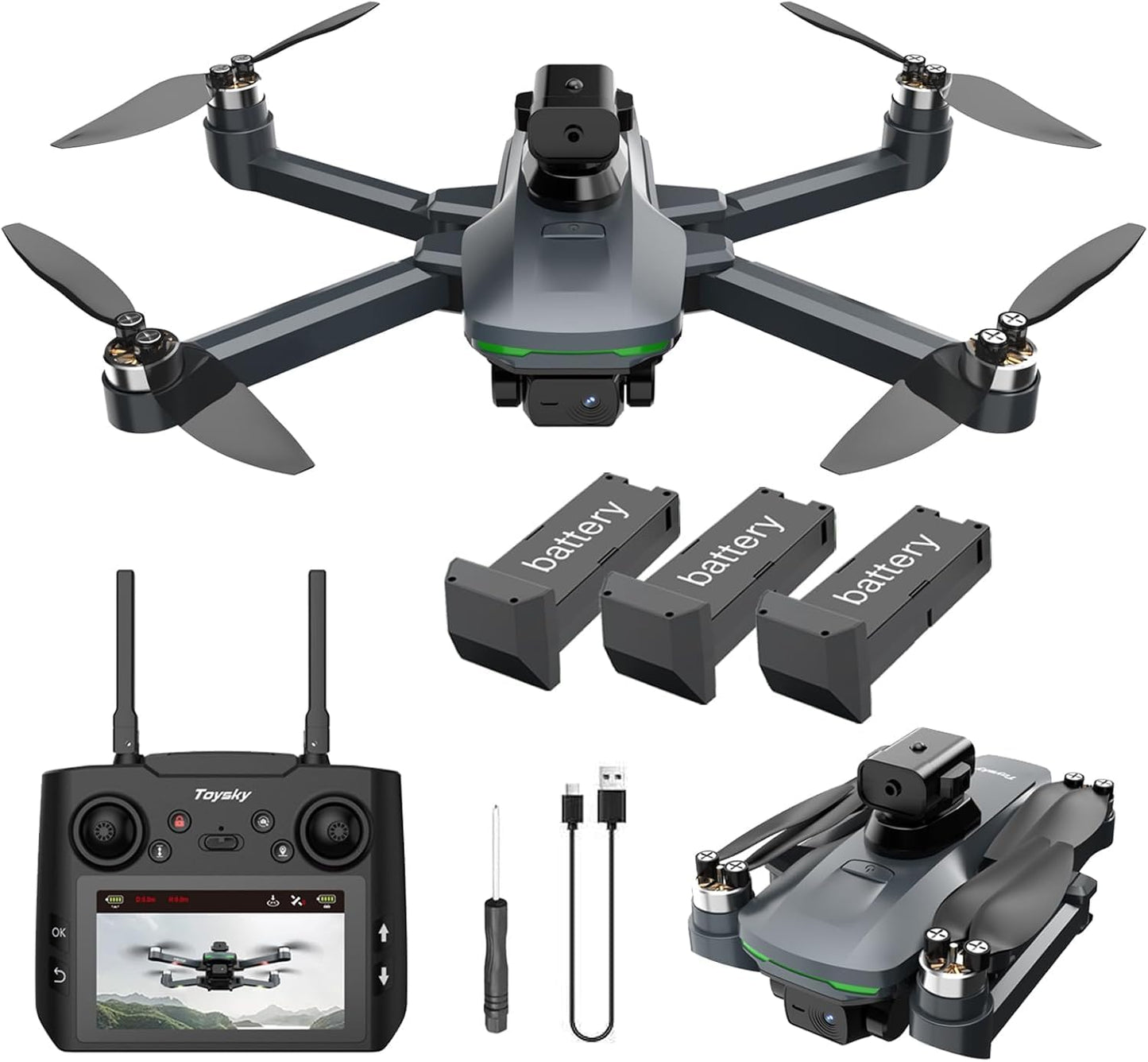 Mcokoe GPS Drones with Camera for Adults 4K，Remote Controller with Screen,Brushless Motor FPV，Under 249g，46Mins Flight，Foldable Drone for Adults Beginners.