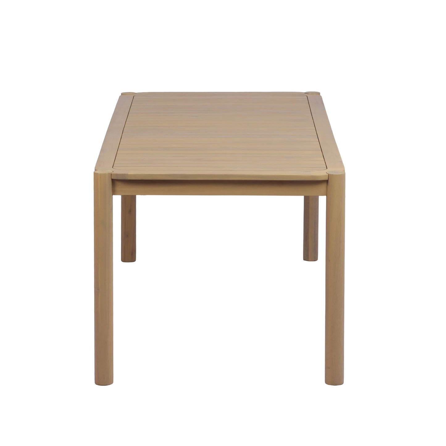 Christopher Knight Home Cascade 70" Outdoor Rectangular Dining Table, Acacia Wood Patio Dining Table for 4-6 People, Solid Wood Outdoor Table for Patio Deck Garden Backyard Dining, Light Teak