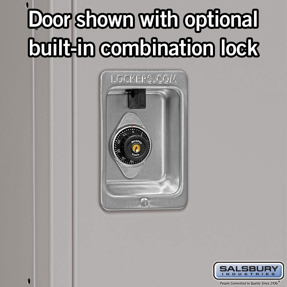 Salsbury Industries 62352GY-U Unassembled Standard Metal Locker with Double Tier,Grey