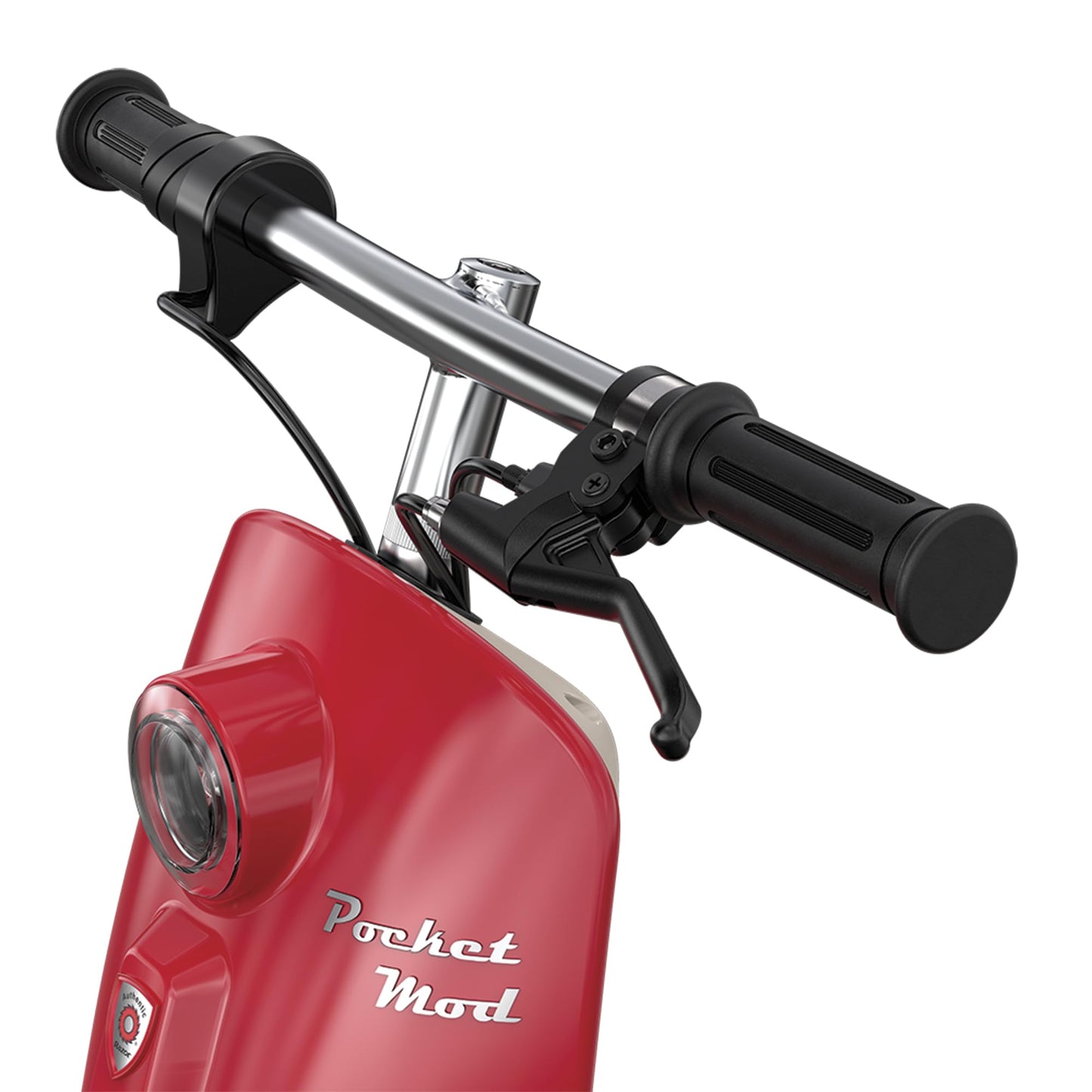 Razor Electric Retro Scooter for Ages 8+, 170 lb Max Weight, Red, w/ 250W Motor, 12” Tires & 24V Battery, Up to 15 MPH, Pocket Mod – Lightweight Ride On Motorcycle Bike for Young and Teen Riders