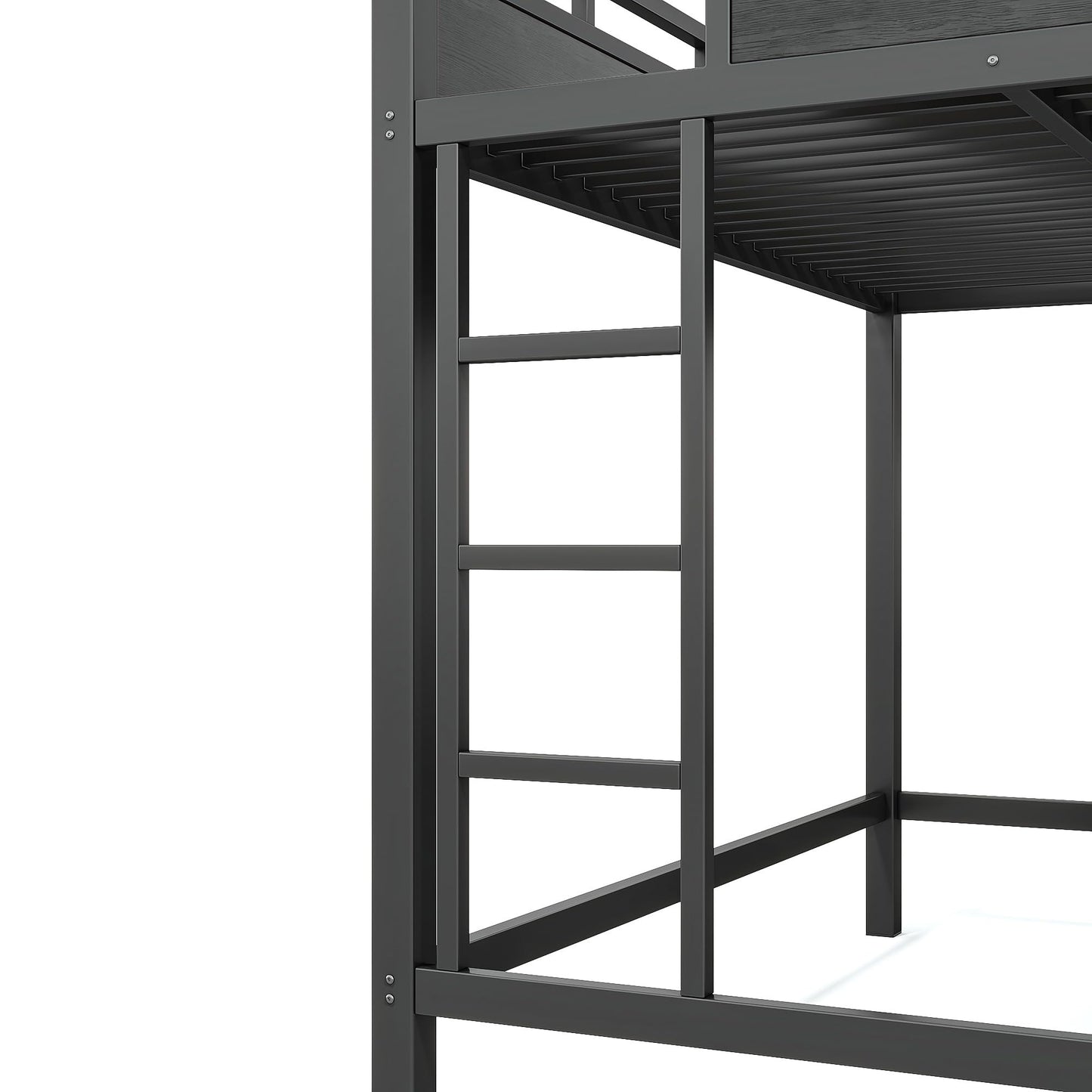 FammyLoft Full Size Loft Bed Frame, Metal Loft Bed with Storage Shelves, Pegboard and Ladder, Space Saving Loft Bed with USB Ports and LED Lightsfor Adults, Kids, Teens, 350 lb Capacity, Black
