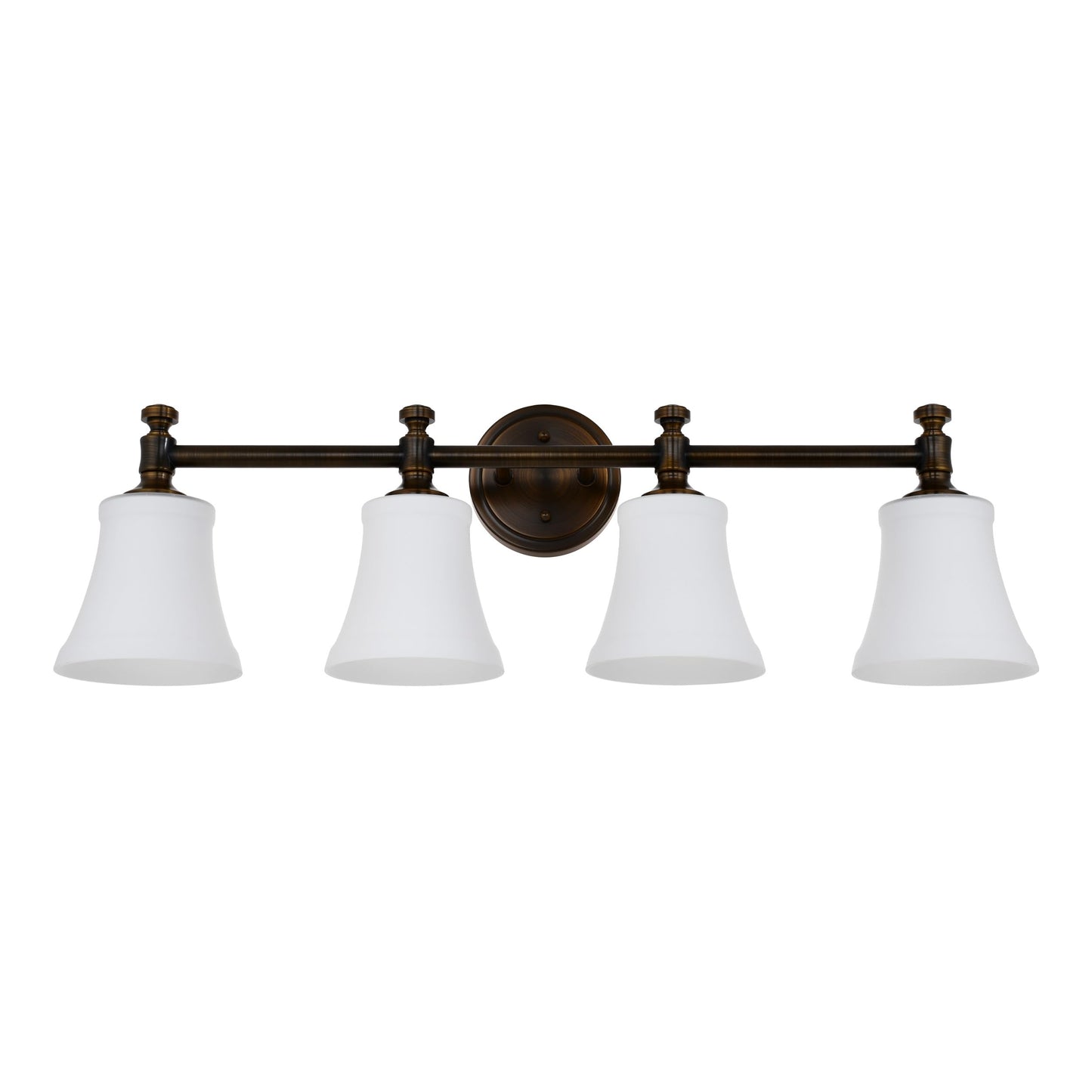 Antique Bronze Bathroom Vanity Light Fixtures, Traditional 4 Lights Wall Sconce Lighting with Large Opal Glass Shade, Porch Wall Mount Light Fixture for Bathroom, Mirror Cabinets Hallway Stairs