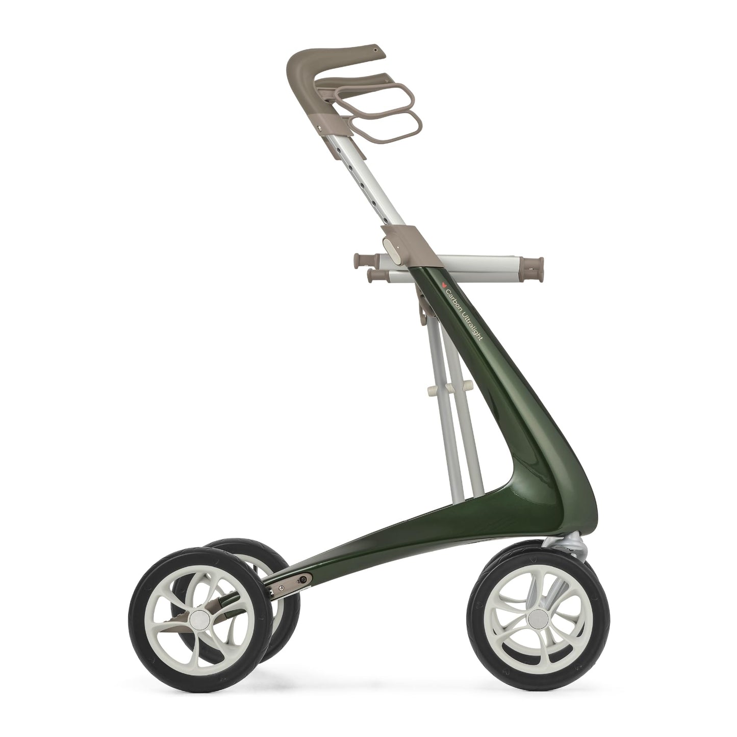 byACRE Carbon Ultralight Rollator - World's Lightest Carbon Rollator - Only 10.6 lbs/for Indoor and Outdoor Use/Foldable and Easy to Travel with (British Racing Green, Wide Track)