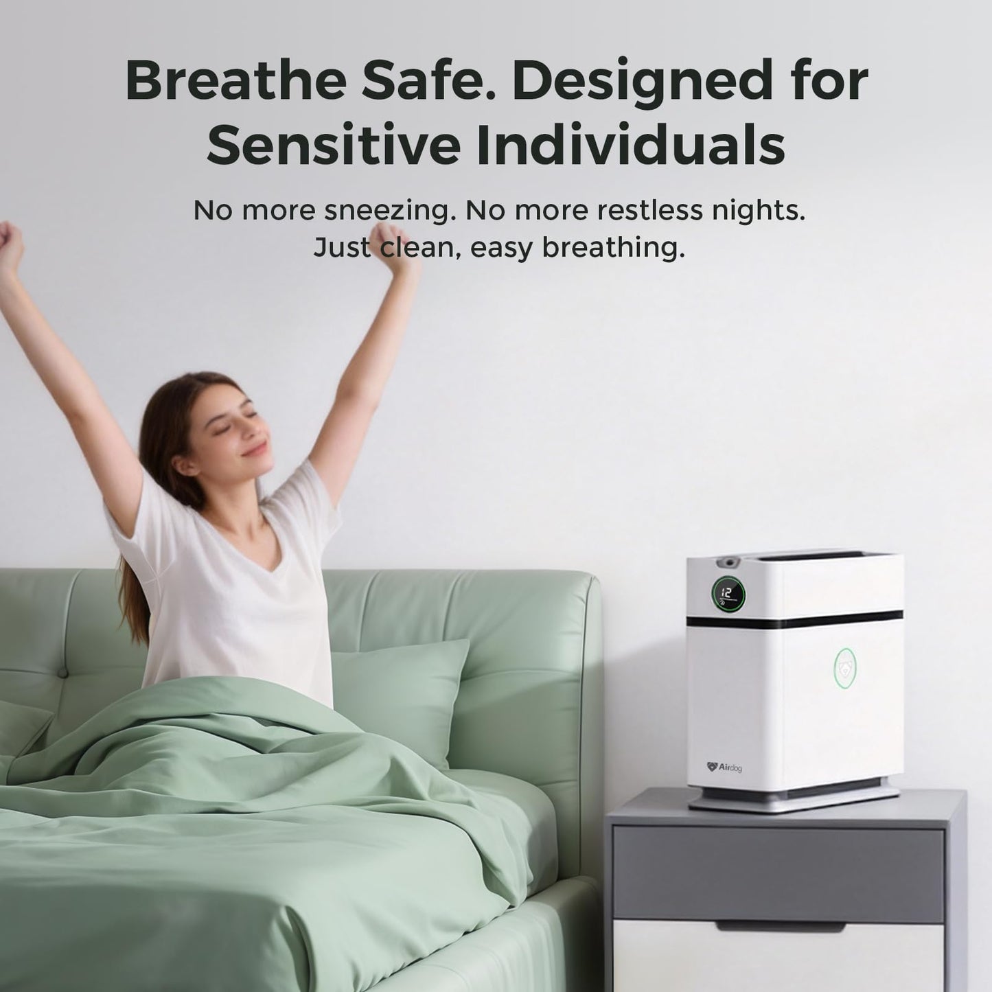 Airdog X1+ Air Purifier for Home,TPA Technology Up to 20X More Effective than HEPA,Portable Air Cleaner for RV with 3 Modes, App Control for Allergens, Pollutants, Smoke, Dust