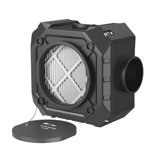 Air Scrubber with 3 Stage Filtration, Stackable Negative Air Machine Cleaner 550 CFM for Industrial and Commercial Water Damage Restoration Air Scrubber with MERV-10, HEPA, Activated Carbon Filter