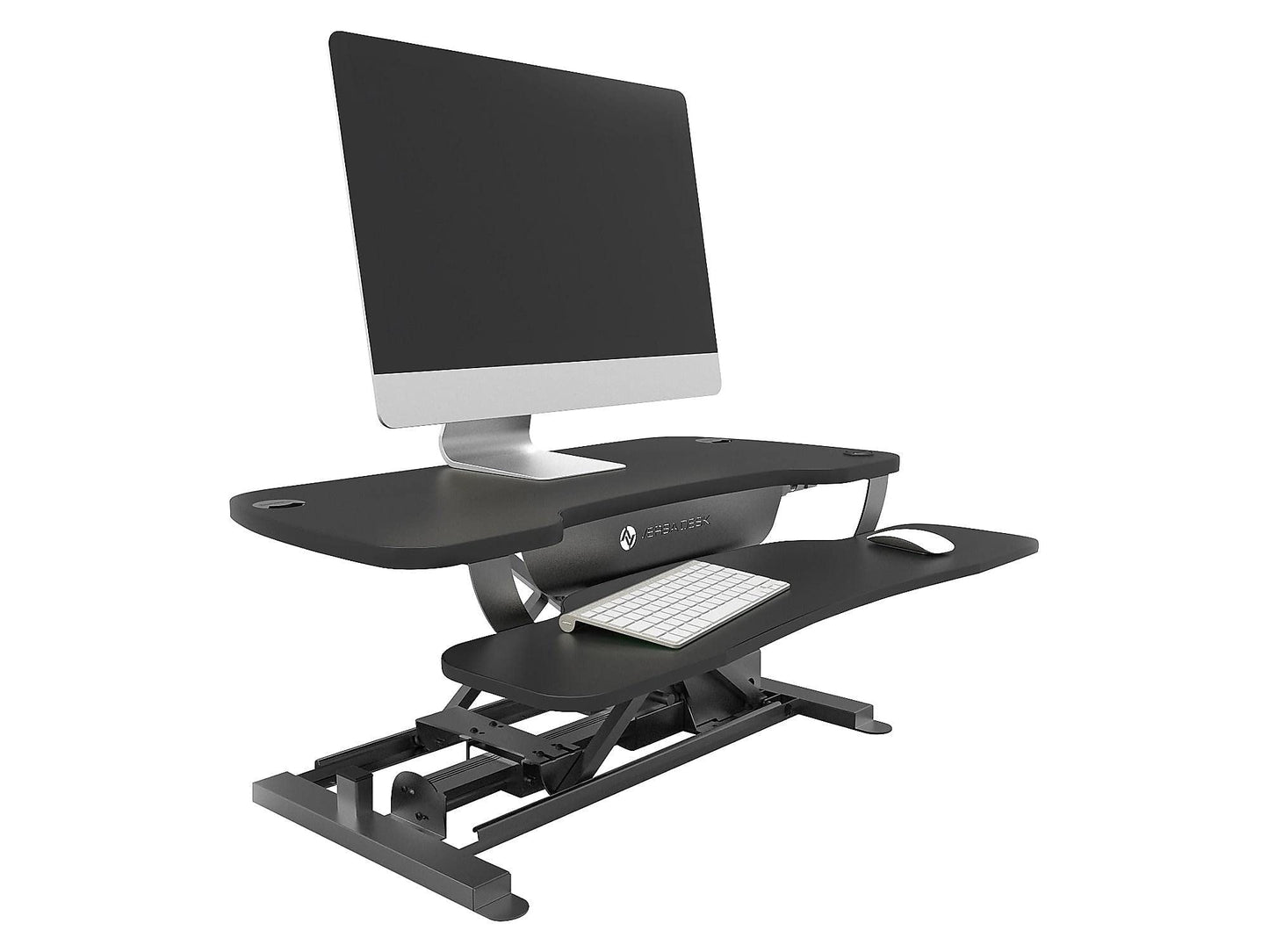 VERSADESK® PowerPro™ 36” x 24” Standing Desk Converter | 7.75” - 23.5” Electric Height Adjustable Sit to Stand Desk Riser w/Keyboard Tray & USB Hub - Ergonomic Workstation for Home & Office, Black