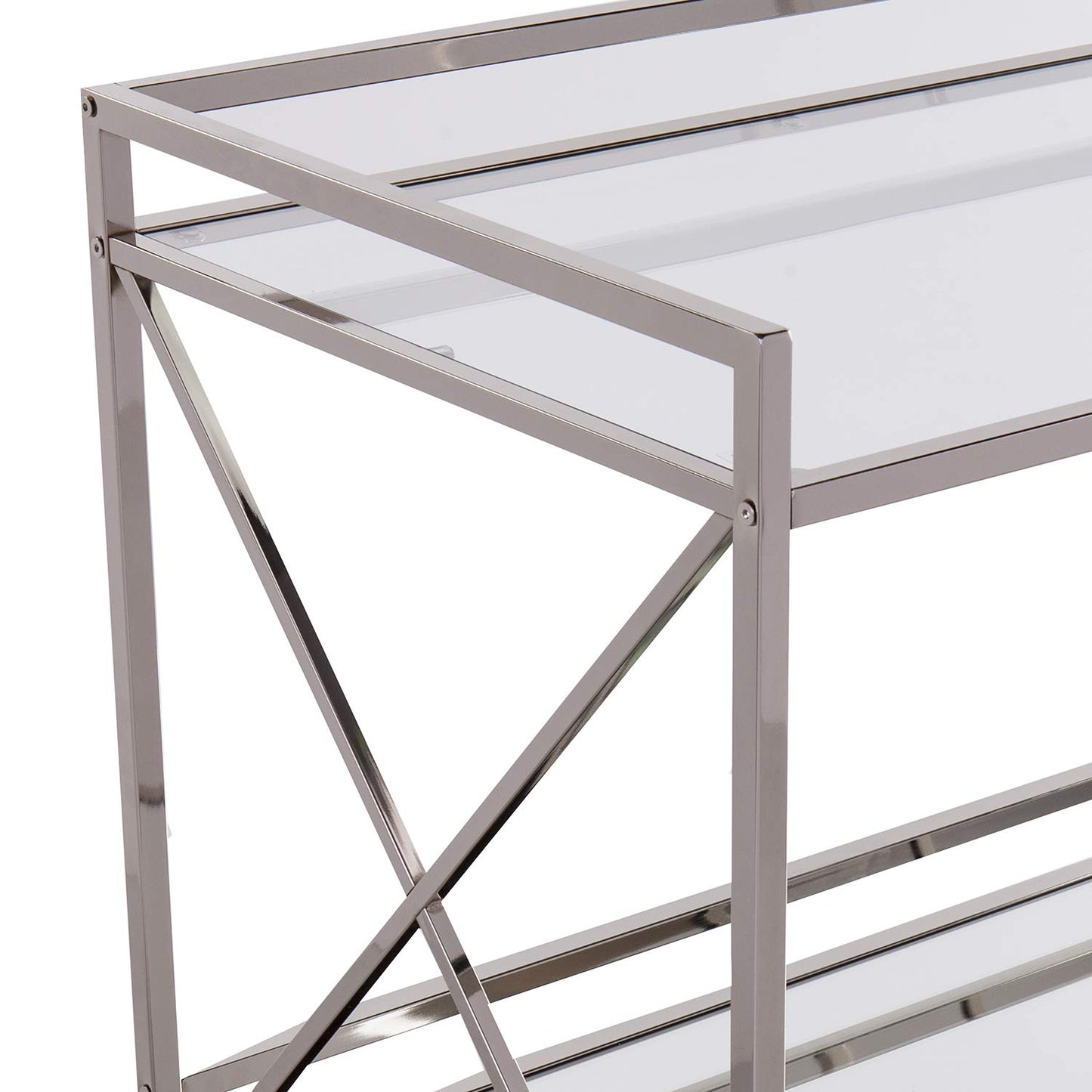 SEI FURNITURE Southern Enterprises Maxton Bar cart, Polished Silver