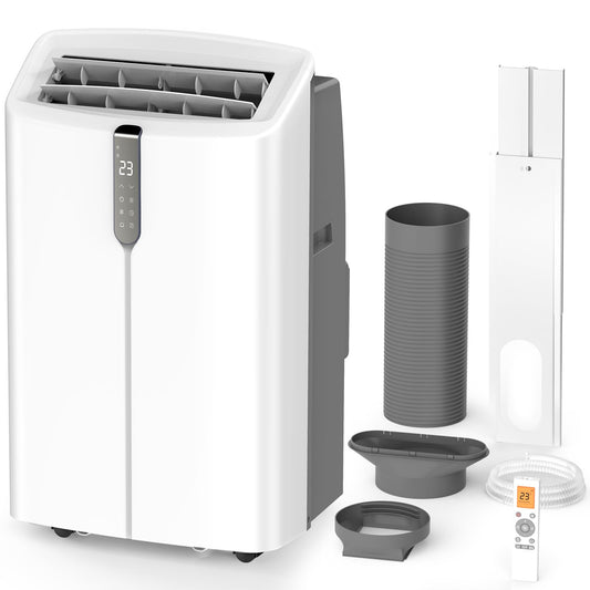 12000 BTU Smart Portable Air Conditioners with Cooling & Heater, AC Unit Works up to 600 sq. ft, Dehumidifier & Fan, Auto Evaporation, Silent Sleep Mode, Portable AC with Remote & Touchscreen