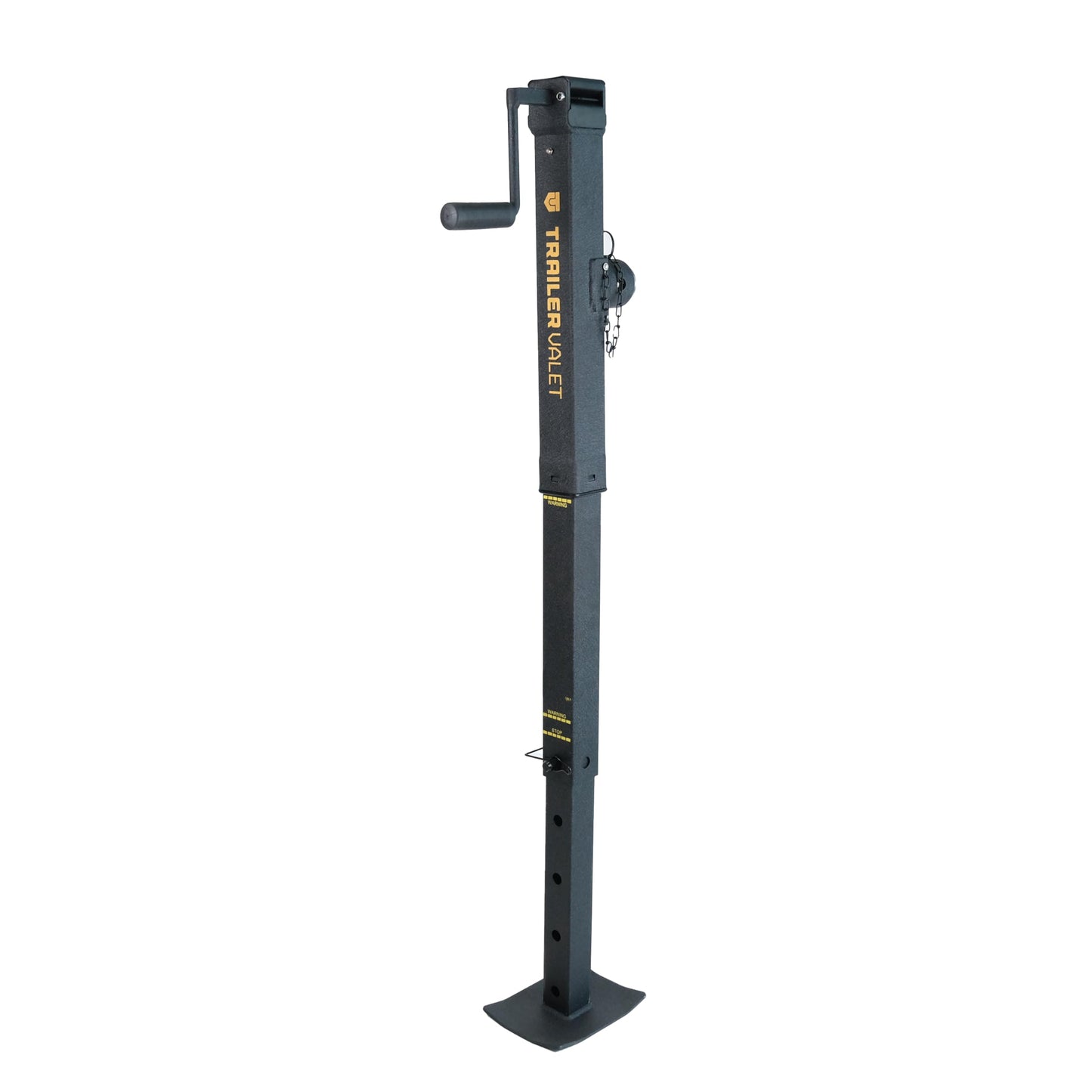 Trailer Valet TVJX7-P Direct Pipe Welded Jack – 7,000 lbs Capacity – Manual & 20–24V Drill-Powered Operation – Heavy-Duty Weld-On Jack with Drop Leg, Safety Pin, and Crank Handle