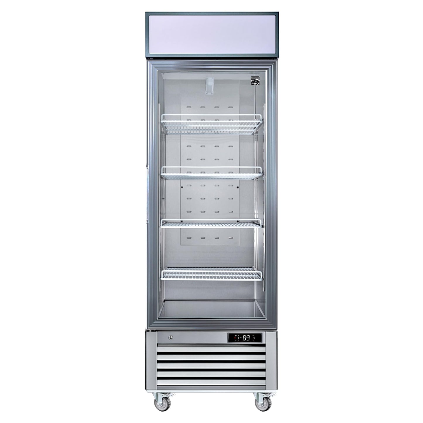 Kenmore Pro 23 Cu. Ft. Swing Glass Door Upright Commercial Display Freezer | 27" W Single-Door Merchandiser | Freestanding Convertible Freezer/Refrigerator | Digital Temperature Display | ETL-Approved