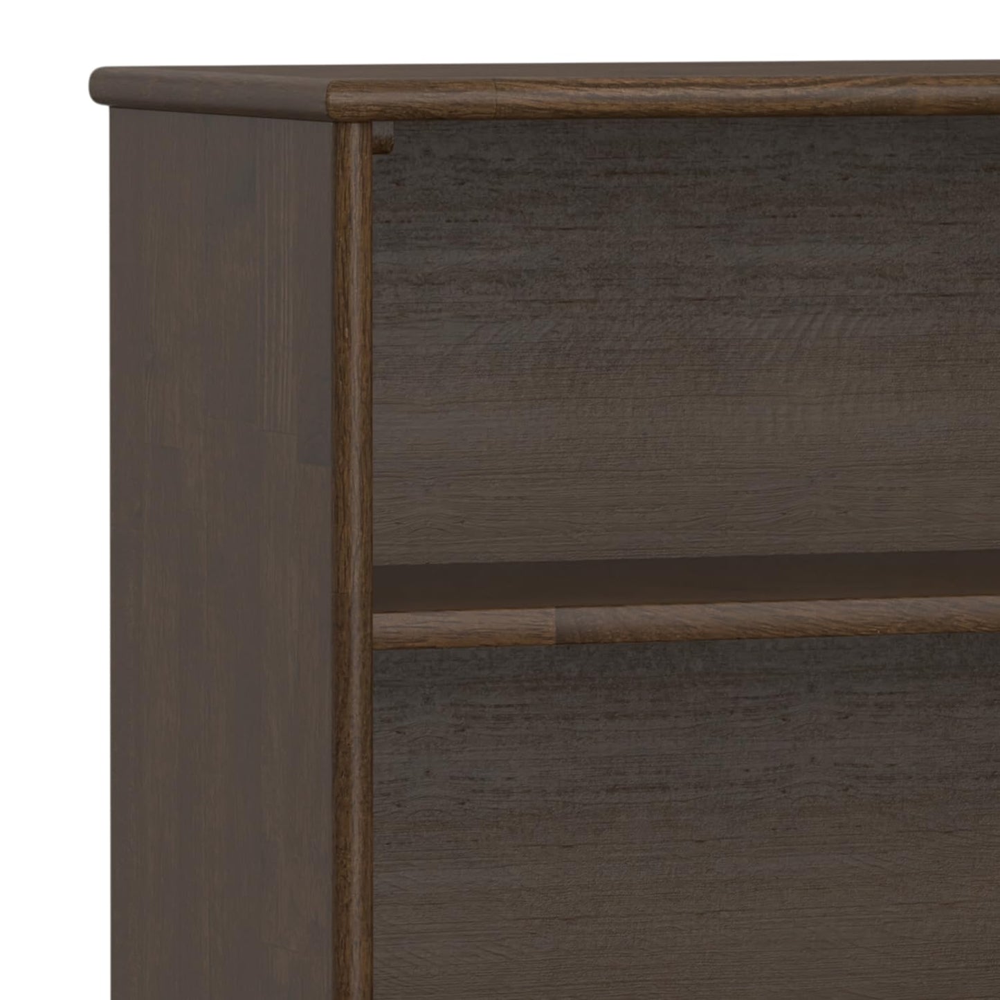 SIMPLIHOME Draper Bookcase - 30 inch Tall Solid Wood Low Bookshelf in Walnut Brown, Mid-Century Modern Storage for Living Room, Study Room or Office with Tapered Legs and Wide Open Shelves