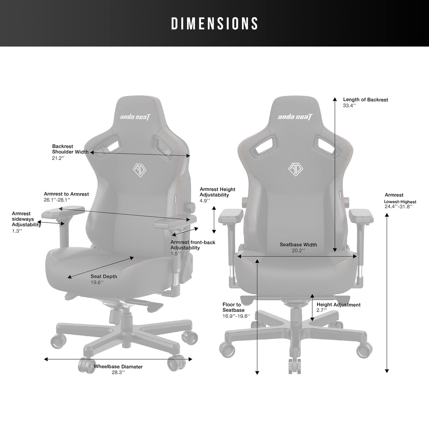 Anda Seat Kaiser 3 Large Gaming Chair for Adults - Ergonomic Maroon PVC Leather Gaming Seat with Lumbar Support, Comfortable Office Chair with Neck Support - Heavy Duty Wide Computer Seat