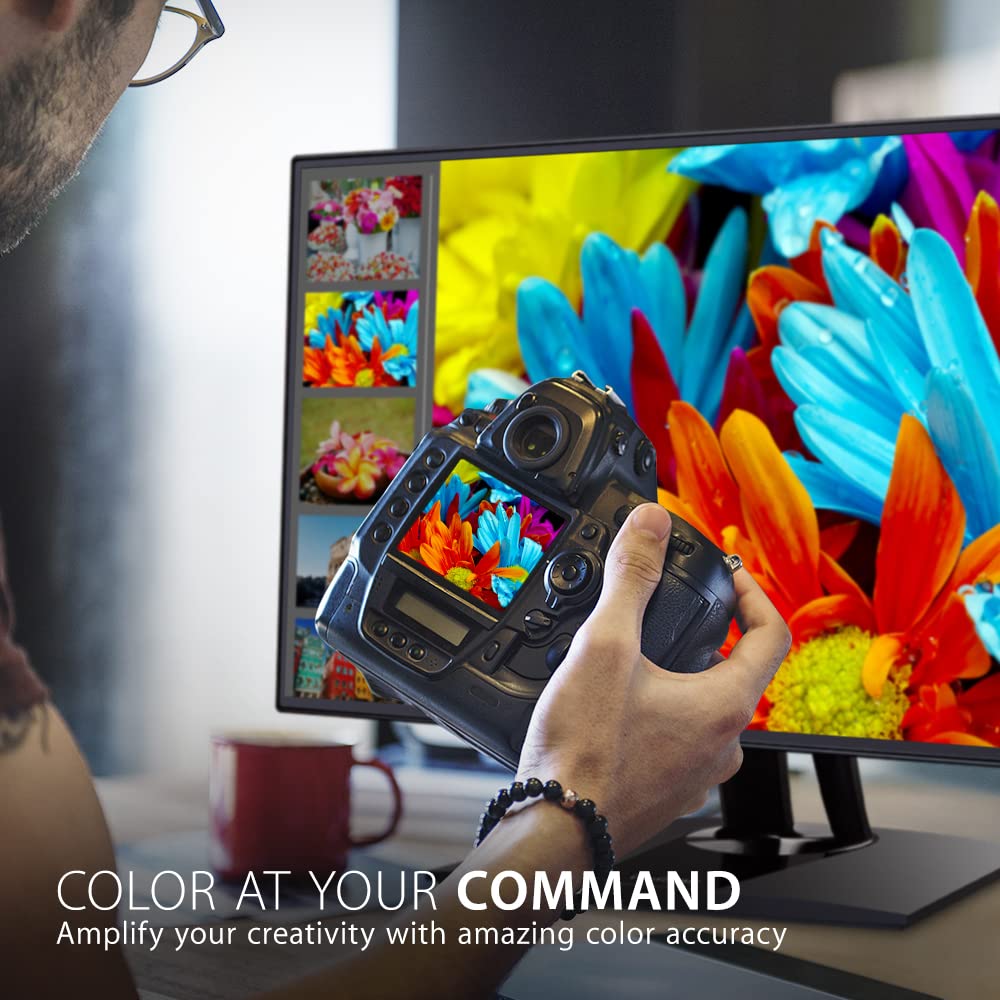 ViewSonic VP2768A 27 Inch 1440p ColorPro Monitor, IPS Display with 100% sRGB and Pantone Validated for Professional Photo Editing, Advanced Ergonomics, 90W USB-C, HDMI, and DisplayPort Daisy Chain