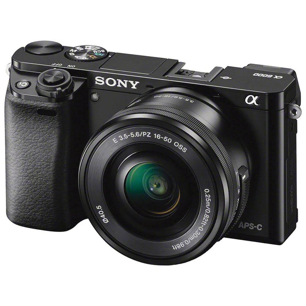 Sony Alpha a6000 Mirrorless Digital Camera w/ 16-50mm and 55-210mm Power Zoom Lenses Black