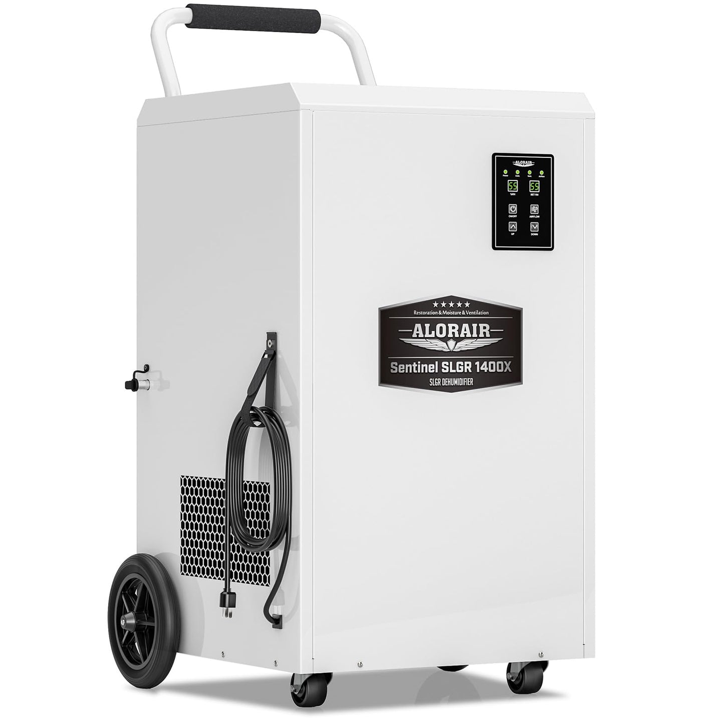 ALORAIR Commercial Dehumidifier 275 Pints with Drain Hose SLGR Tech High Efficient Industrial Dehu for Water Damage Restore, Basement, Warehouse, Home Use, Garage, 6 Years Limited Warranty