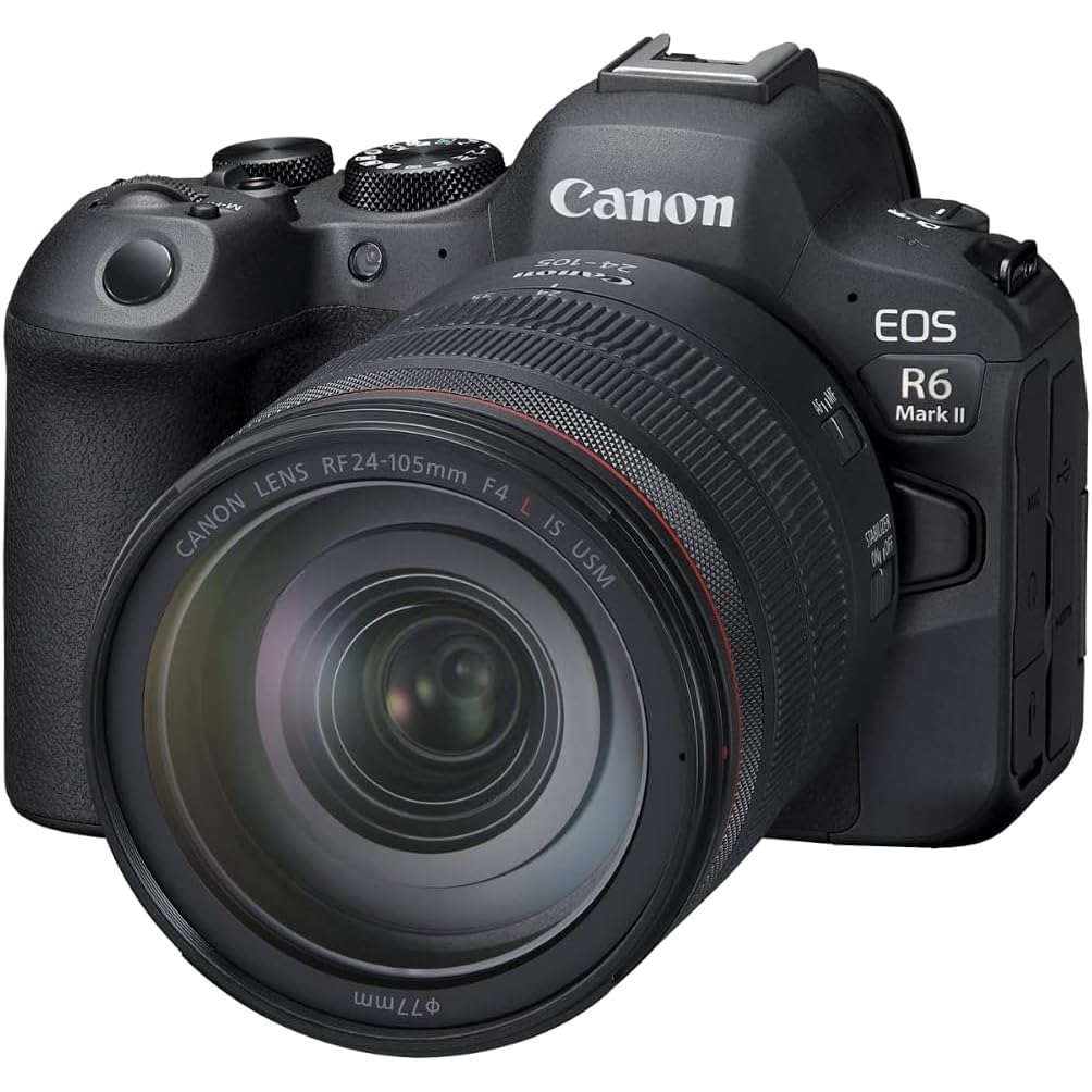 Canon R6 Mark II Full-Frame 24.2 MP Mirrorless Camera with 24-105mm USM Lens Kit Bundle w/Lexar Premium PRO Blue Series 64GB SDXC Memory Card + Deco Essentials Camera Bag + Corel Photo Video Suite
