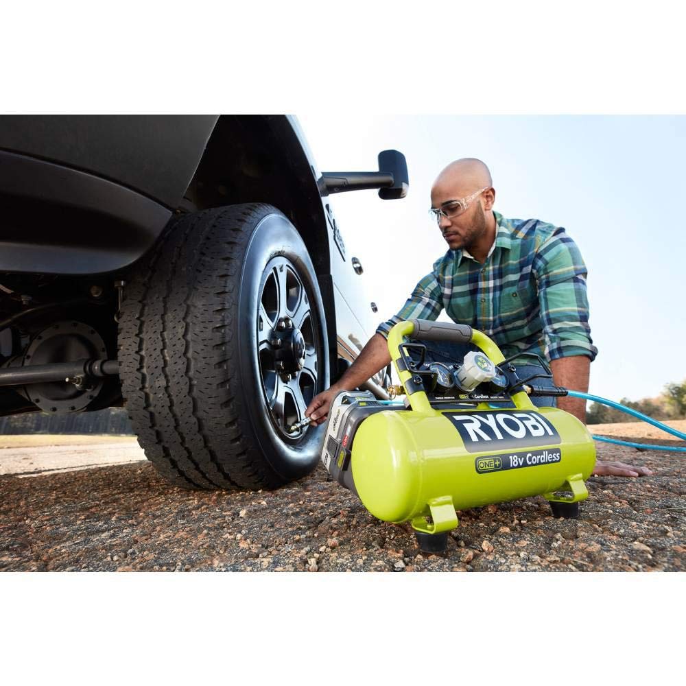 ONEAND 1 GAL. 120 PSI Portable 18V Horizontal AIR Compressor 0.5 CFM at 90 PSI