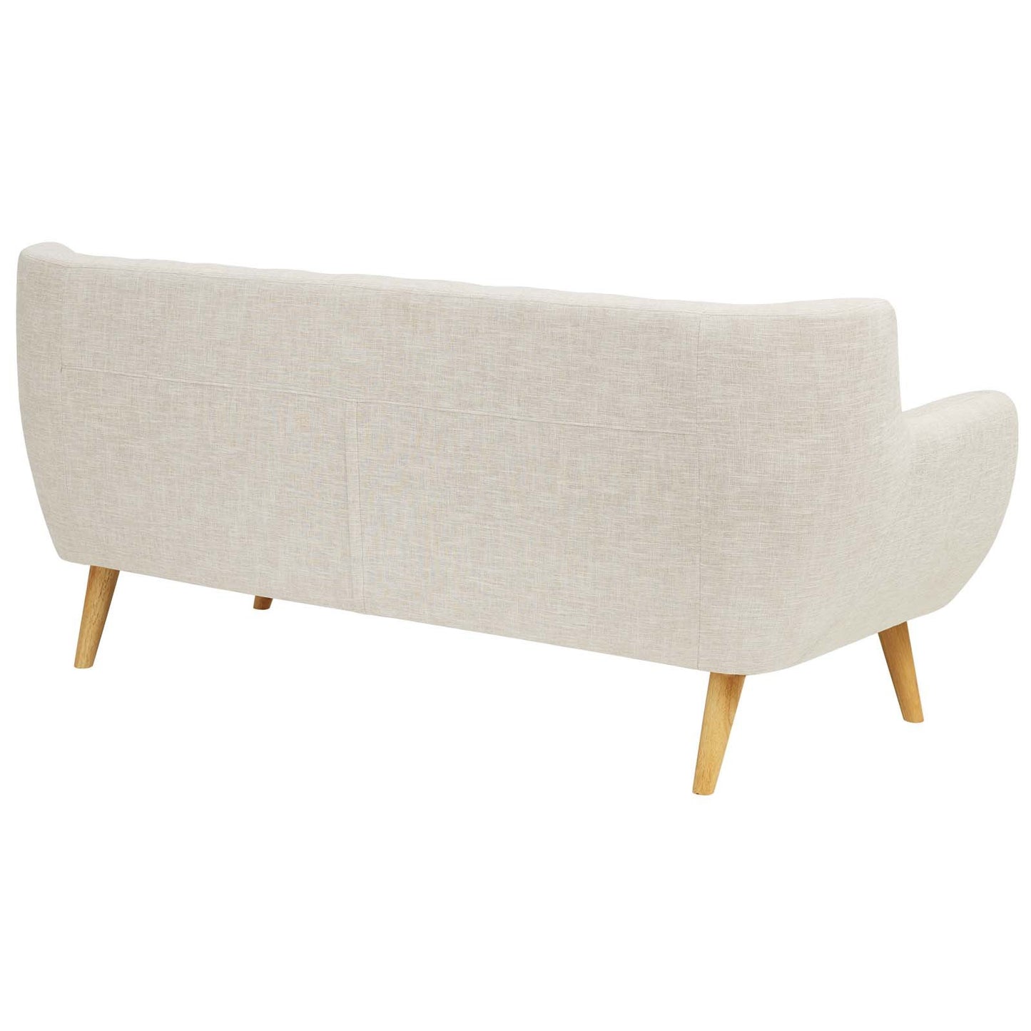 Modway Remark Mid-Century Modern Sofa With Upholstered Fabric In Beige