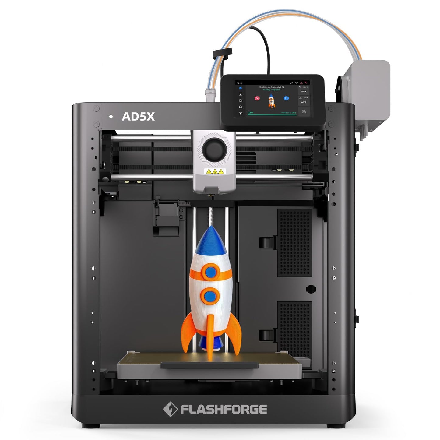Flashforge AD5X Multicolor 3D Printer, 600mm/s High-Speed 3D Printer with 300˚C Nozzle, Auto Leveling and PEI Flexible Plate, 220x 220 x220mm