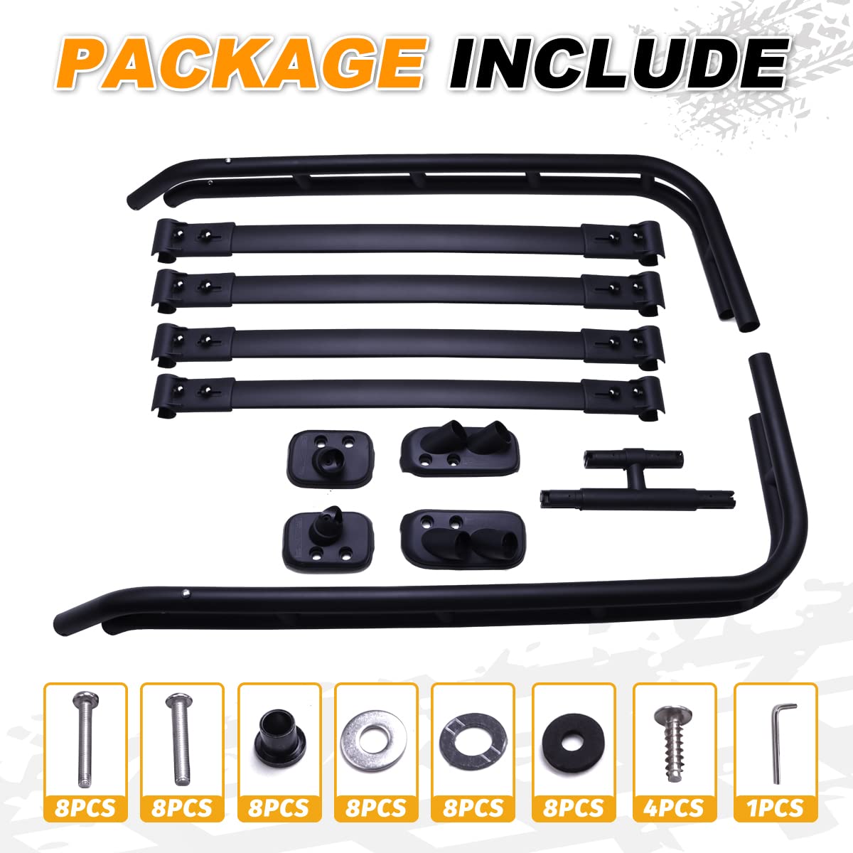 Snailfly Roof Rack Basket Fit for 2010-2024 Toyota 4Runner Rooftop Luggage Cargo Carrier Extra Bar Replacement