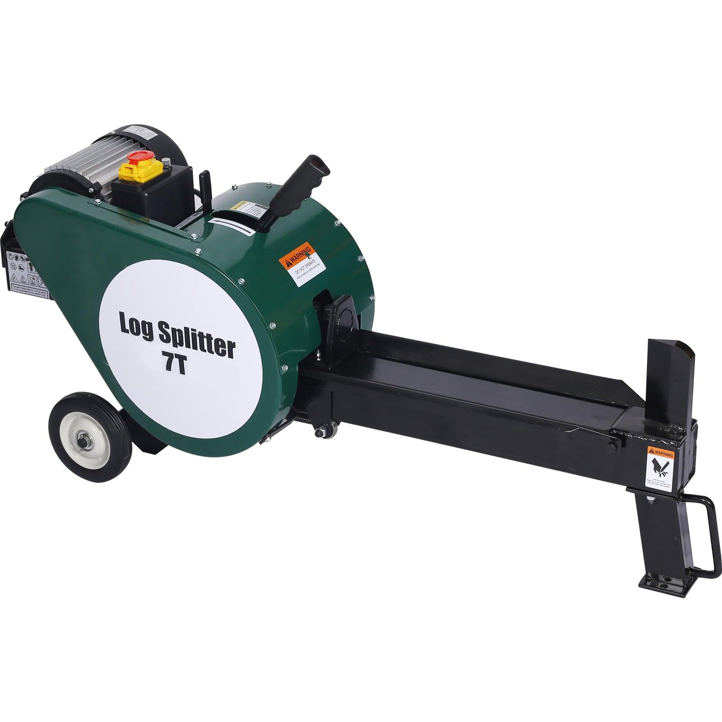 HeureuxBoBo 7 Ton Horizontal Double Flywheel Electric Log Splitter, 2HP 16A 110V Portable Firewood Splitting Machine with Low Profile Design & Comfortable Handle