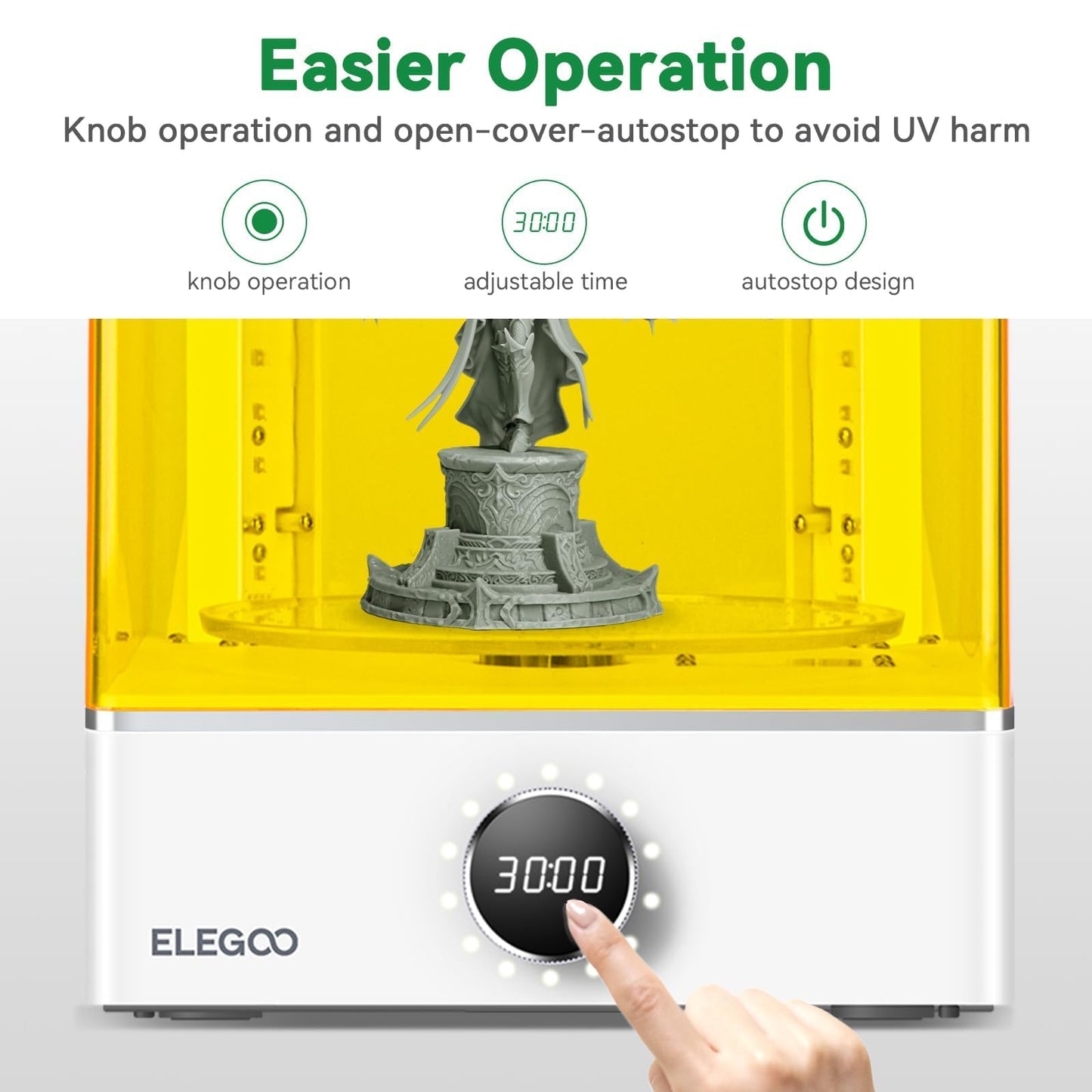 ELEGOO Mercury X Bundle Wash and Cure Station Set, Newly Design Separate Washing Machine and UV Resin Curing Machine for LCD/DLP/SLA Saturn Mars Photon S Photon Mono 3D Printed Models