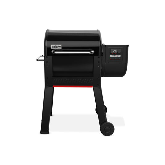 Weber Smoque™ 22‑Inch Pellet Smoker, Black – Outdoor BBQ Pellet Grill Up to 500 Degrees with SmokeBoost, SmoqueVent Airflow System & Rapid React PID Temperature Control