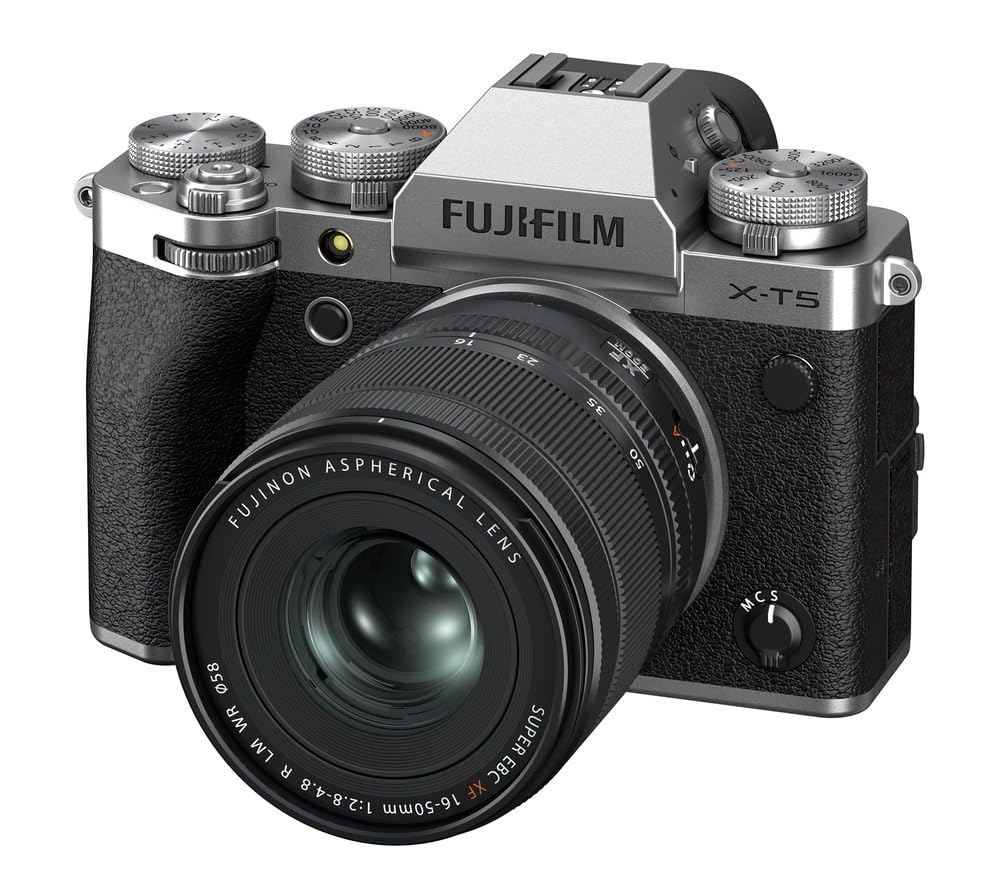 FUJIFILM X-T5 Mirrorless Digital Camera XF16-50mmF2.8-4.8 R LM WR Lens Kit - Silver