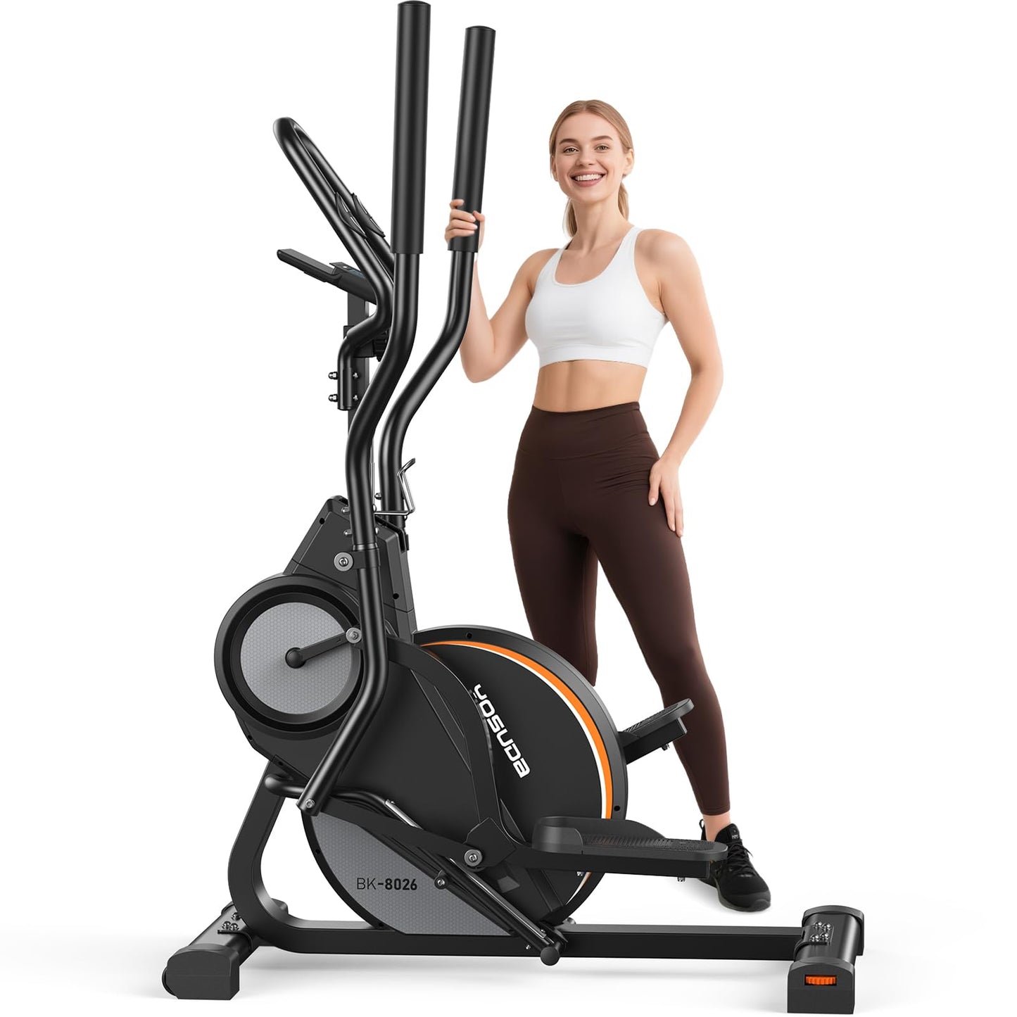 YOSUDA Elliptical Exercise Machine, Compact 3-in-1 (Elliptical + Cardio Climber + Stair Stepper) Elliptical for Home with 45°Incline, 15.5IN Stride, 16 Levels Resistance, Support Kinomap/Fed APP
