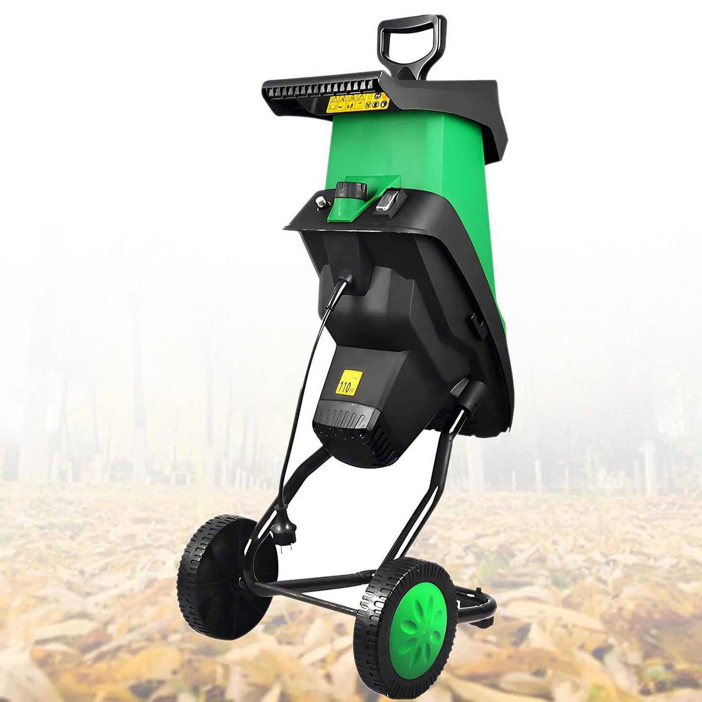Leaf Mulcher,Electric Garden Shredder,Super Powerful Tree Branch Crusher,Wood Chippers, Shredders, Tree Branch Crusher,with 50L Collection Bag, Suitable for Garden