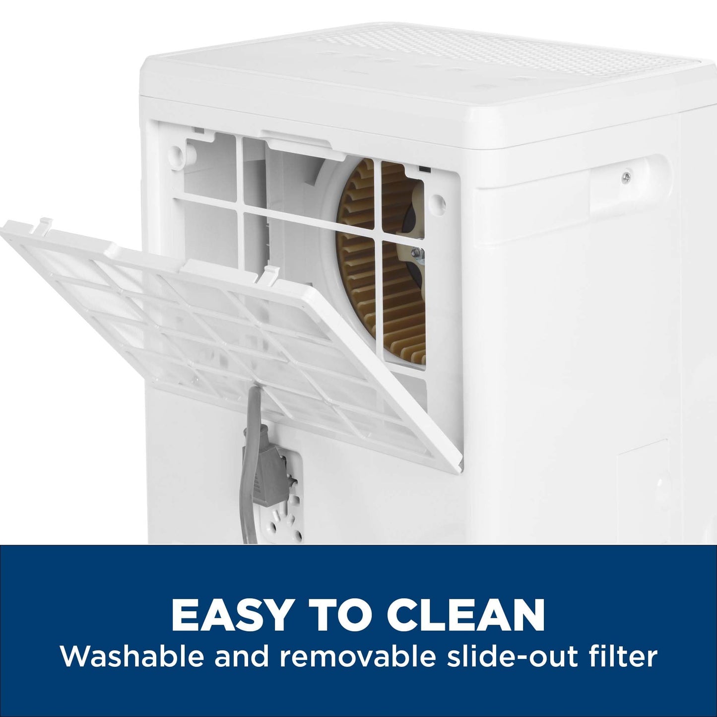 GE Smart Portable Dehumidifier w/WiFi for Basement, Bedroom, Bathroom, Garage, Large Rooms up to 4500 Sq Ft, 50Pint w/Removable Bucket & Continuous Drain Connect for Auto/Manual Drainage