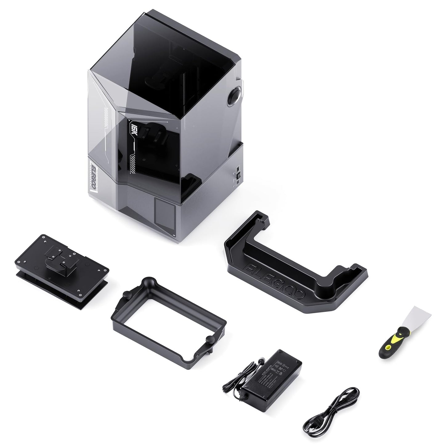 ELEGOO Saturn 4 Ultra 16K Resin 3D Printer with 10" 16K Mono LCD and Flip-up Lid, Smart Tank Heating at 30 °C, 150mm/h High Speed Printing, Large Printing Size of 8.33 × 4.66 × 8.66 Inches